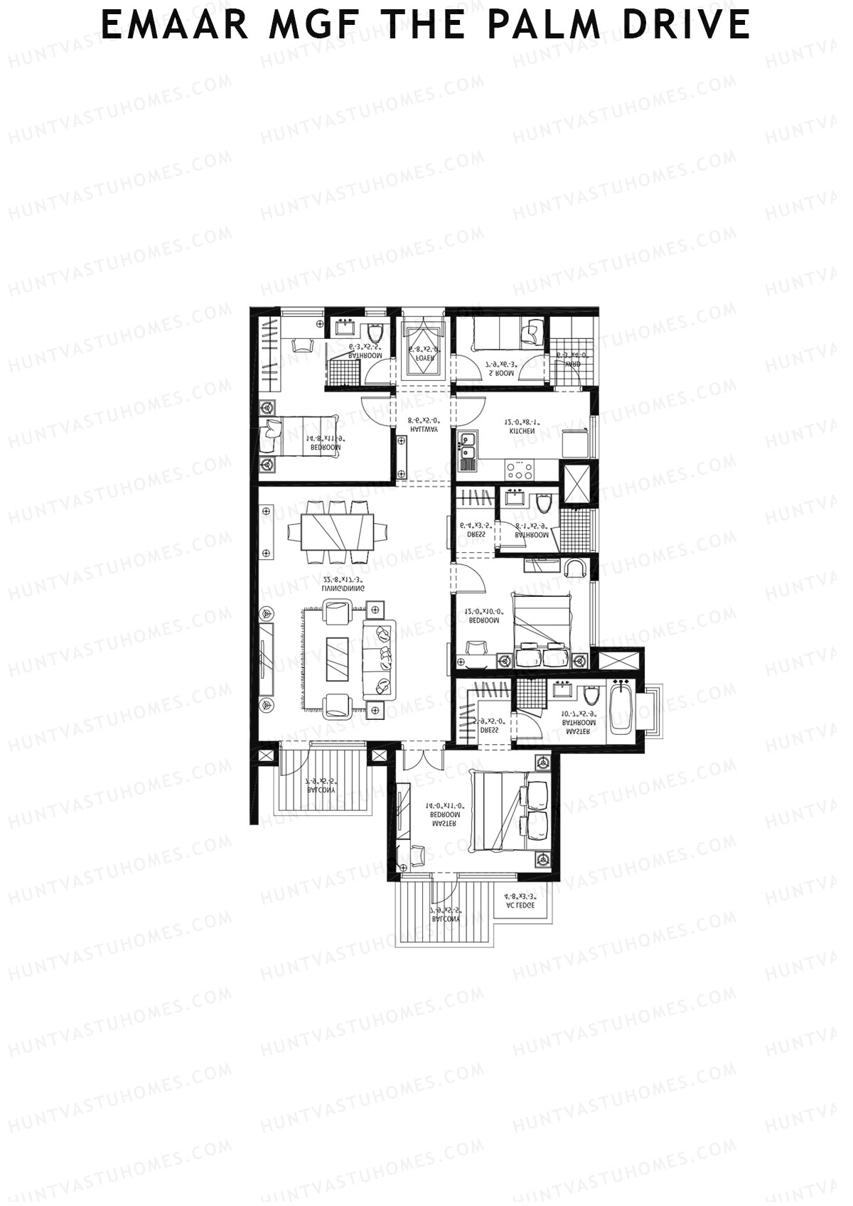 Emaar MGF The Palm Drive Tower G Unit 4 Floor Plan