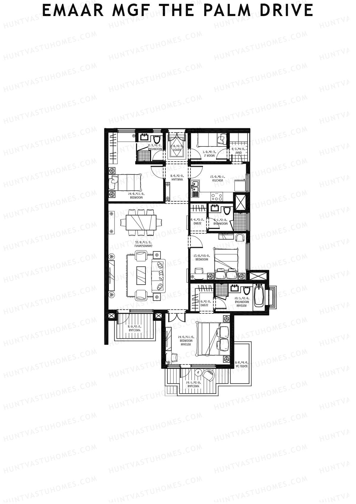 Emaar MGF The Palm Drive Tower G Unit 4 Floor Plan