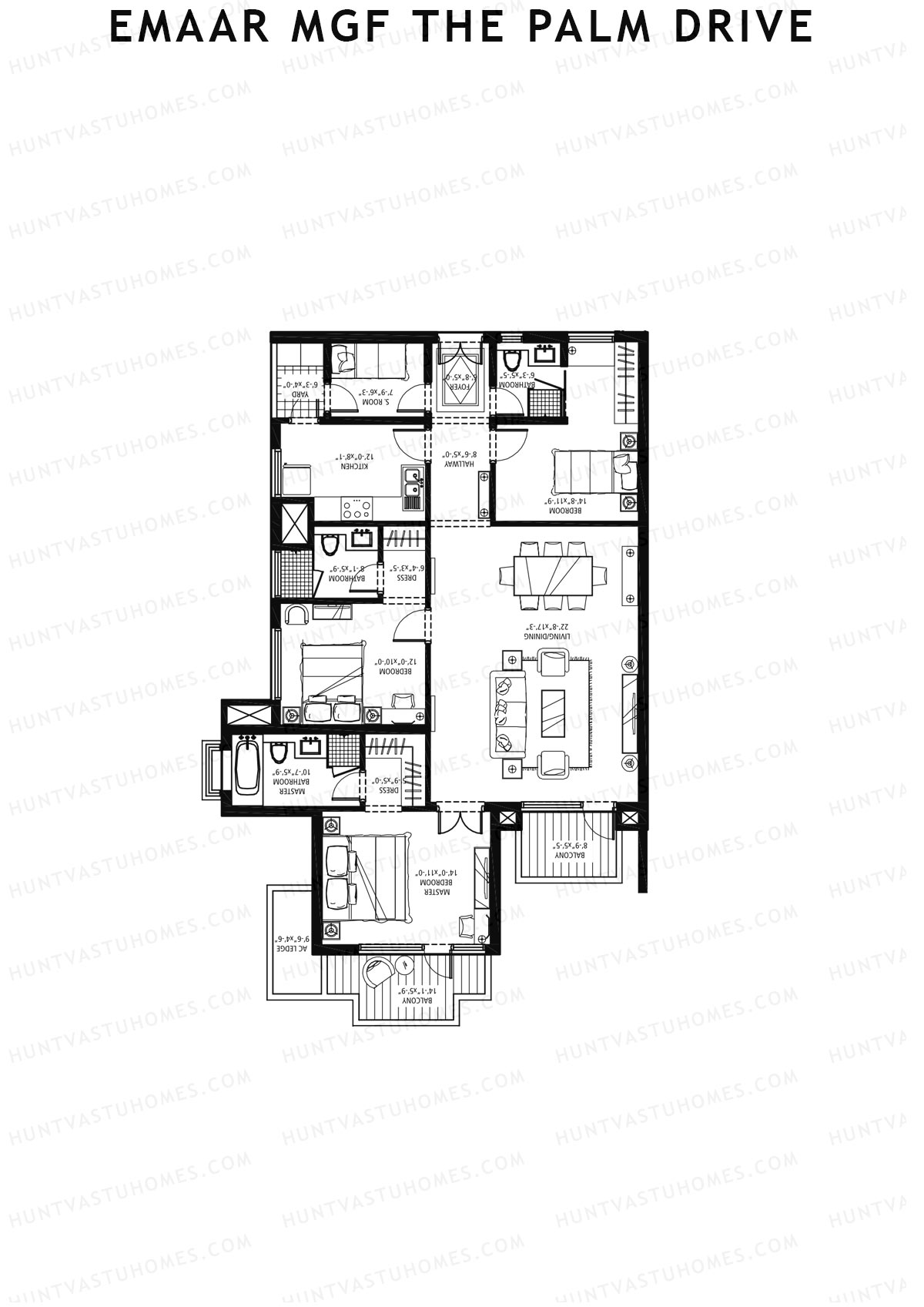 Emaar MGF The Palm Drive Tower G Unit 5 Floor Plan