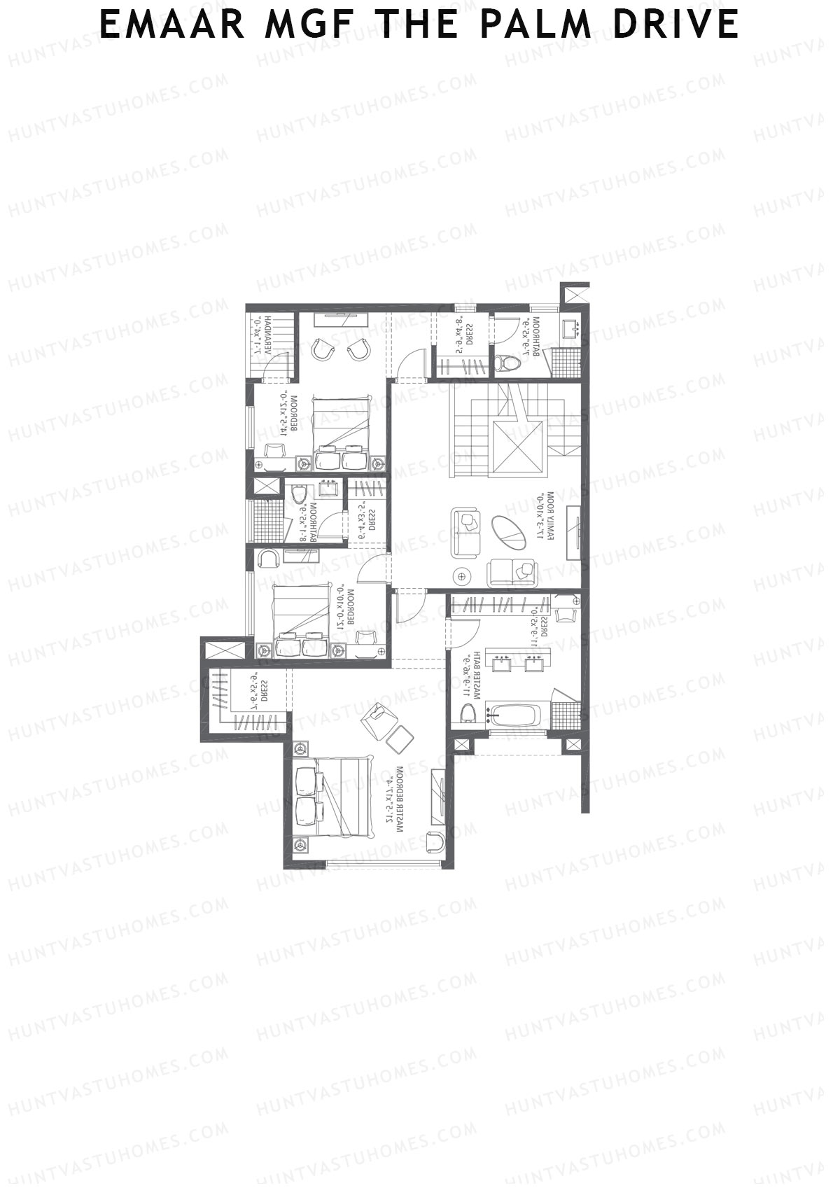 Emaar MGF The Palm Drive Tower G Unit 5 Type (Penthouse) Floor Plan