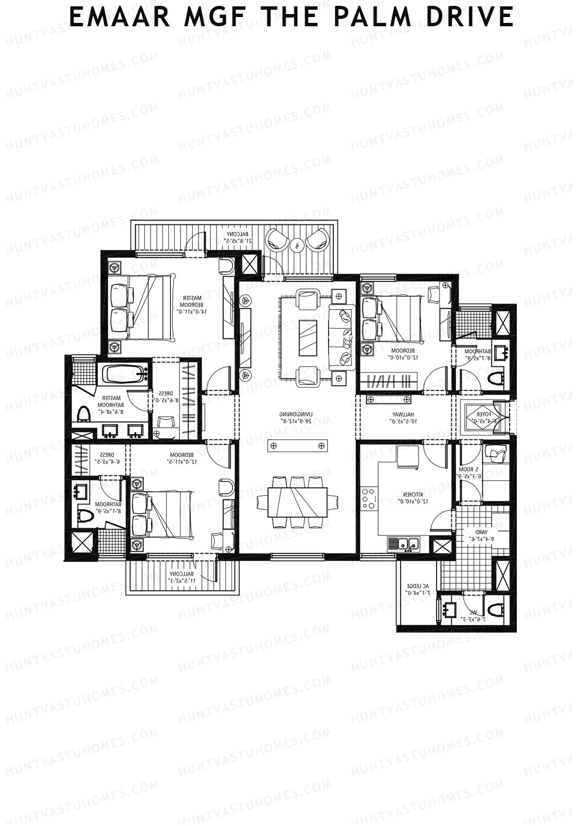 Emaar MGF The Palm Drive Tower G Unit 6 Floor Plan