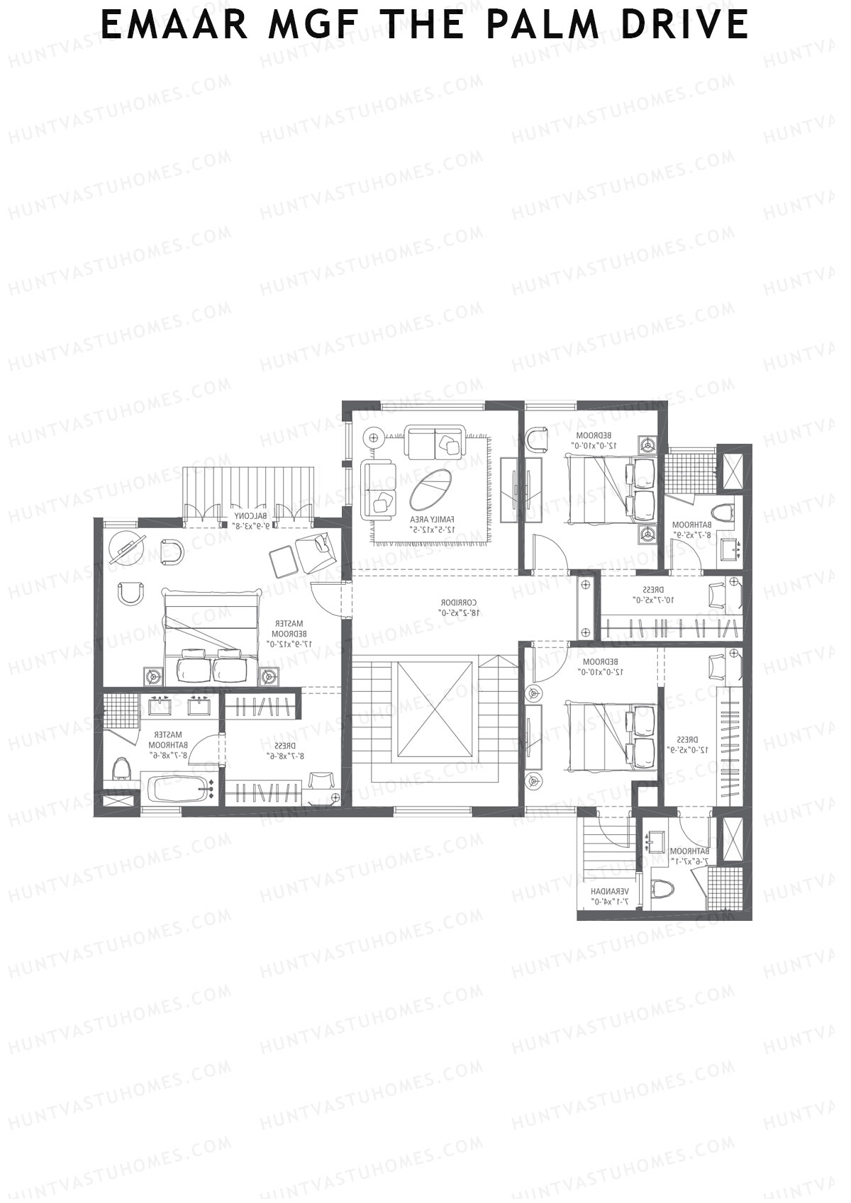 Emaar MGF The Palm Drive Tower G Unit 6 Type (Penthouse) Floor Plan