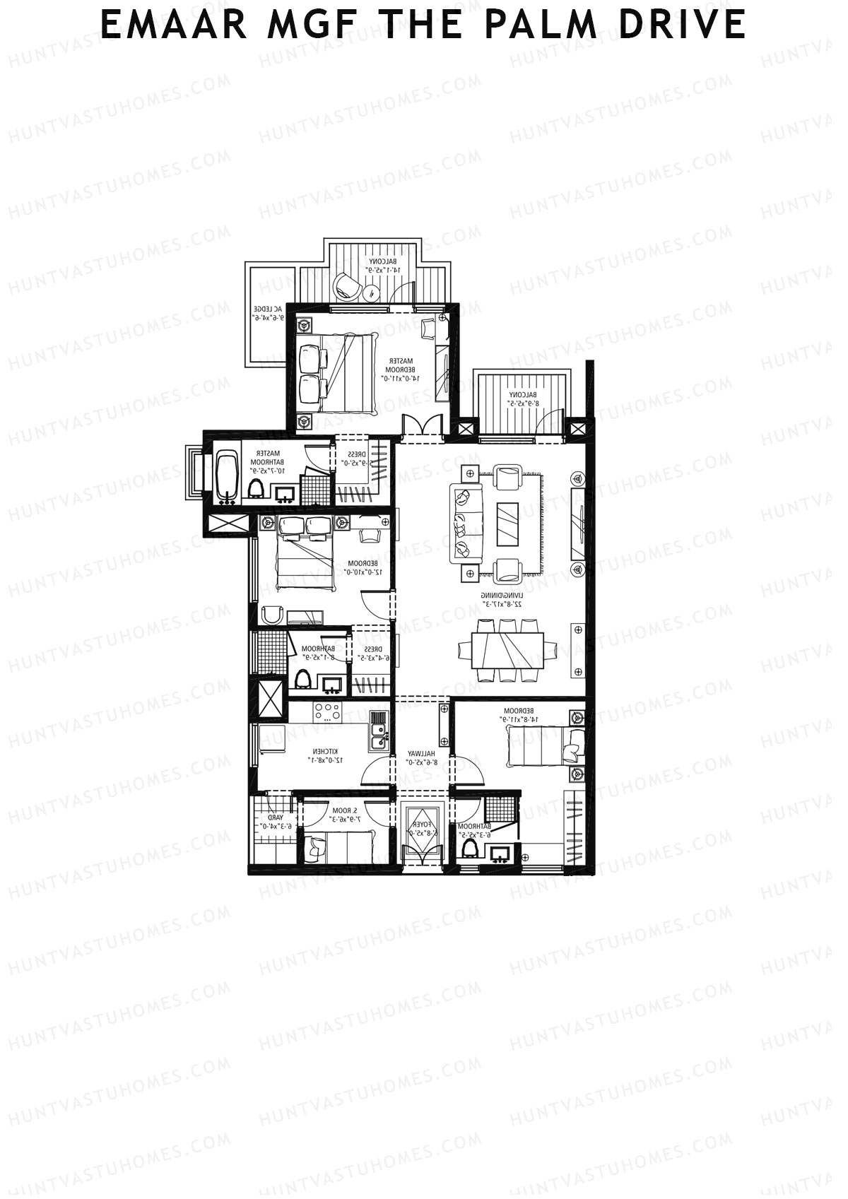 Emaar MGF The Palm Drive Tower H Unit 1 Floor Plan