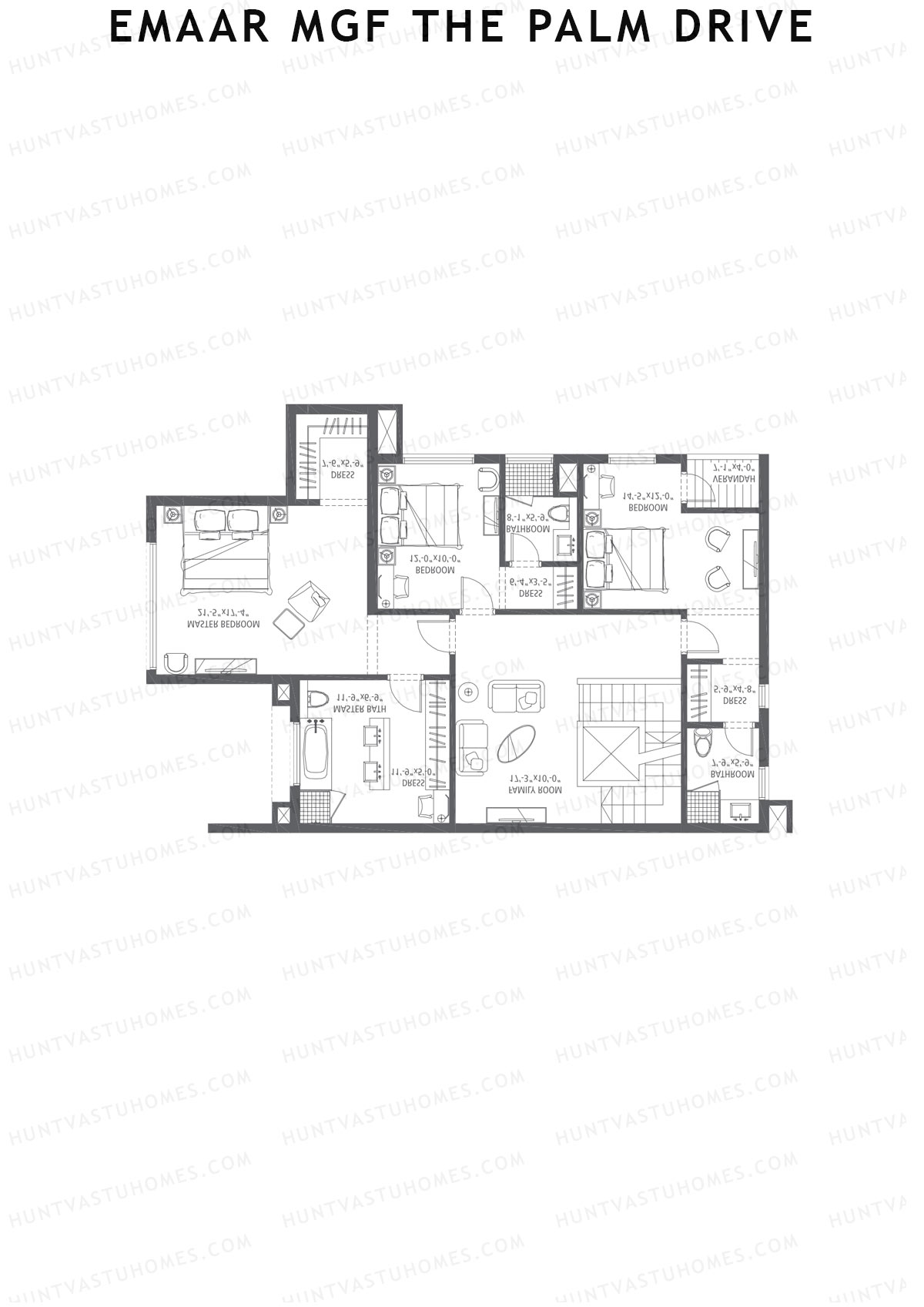 Emaar MGF The Palm Drive Tower J Unit 4 Type (Penthouse) Floor Plan