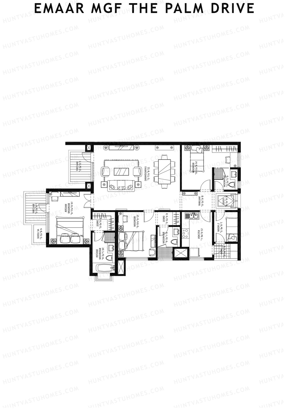 Emaar MGF The Palm Drive Tower K Unit 4 Floor Plan
