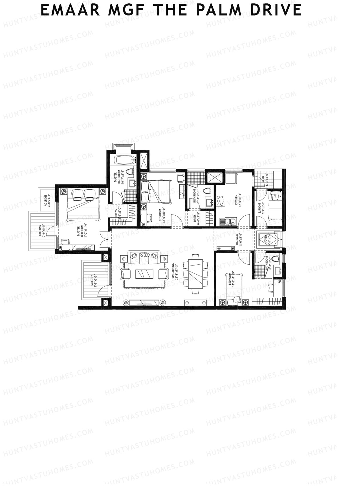Emaar MGF The Palm Drive Tower K Unit 5 Floor Plan