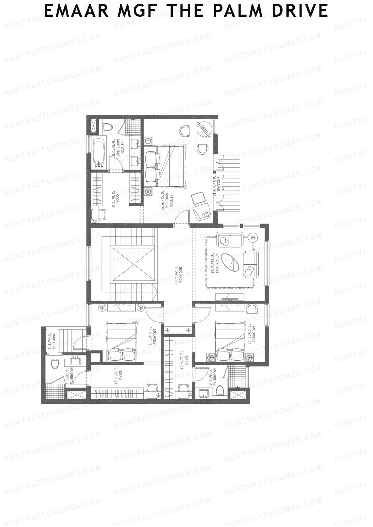Emaar MGF The Palm Drive Tower K Unit 6 Type (Penthouse) Floor Plan