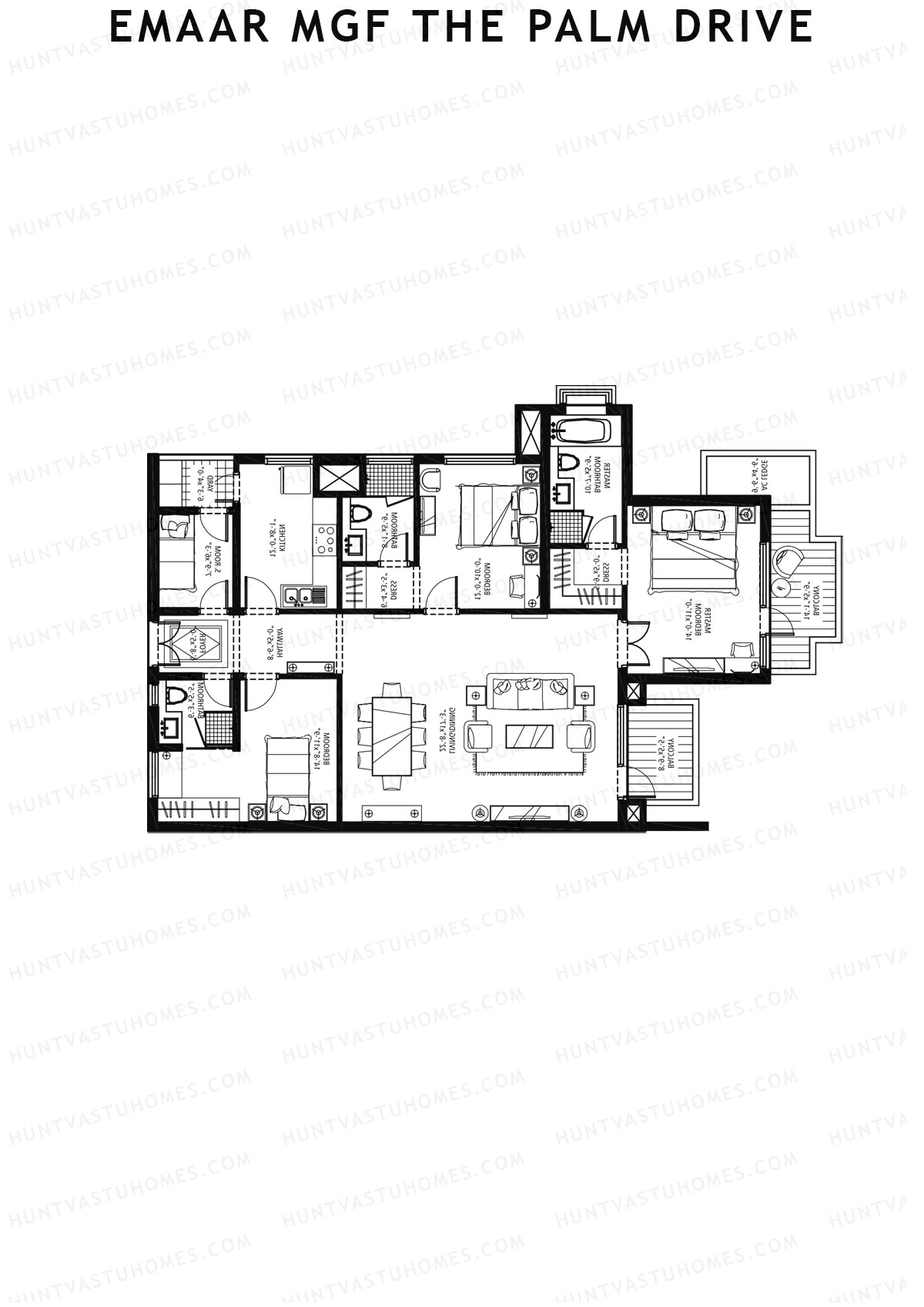 Emaar MGF The Palm Drive Tower L Unit 1 Floor Plan