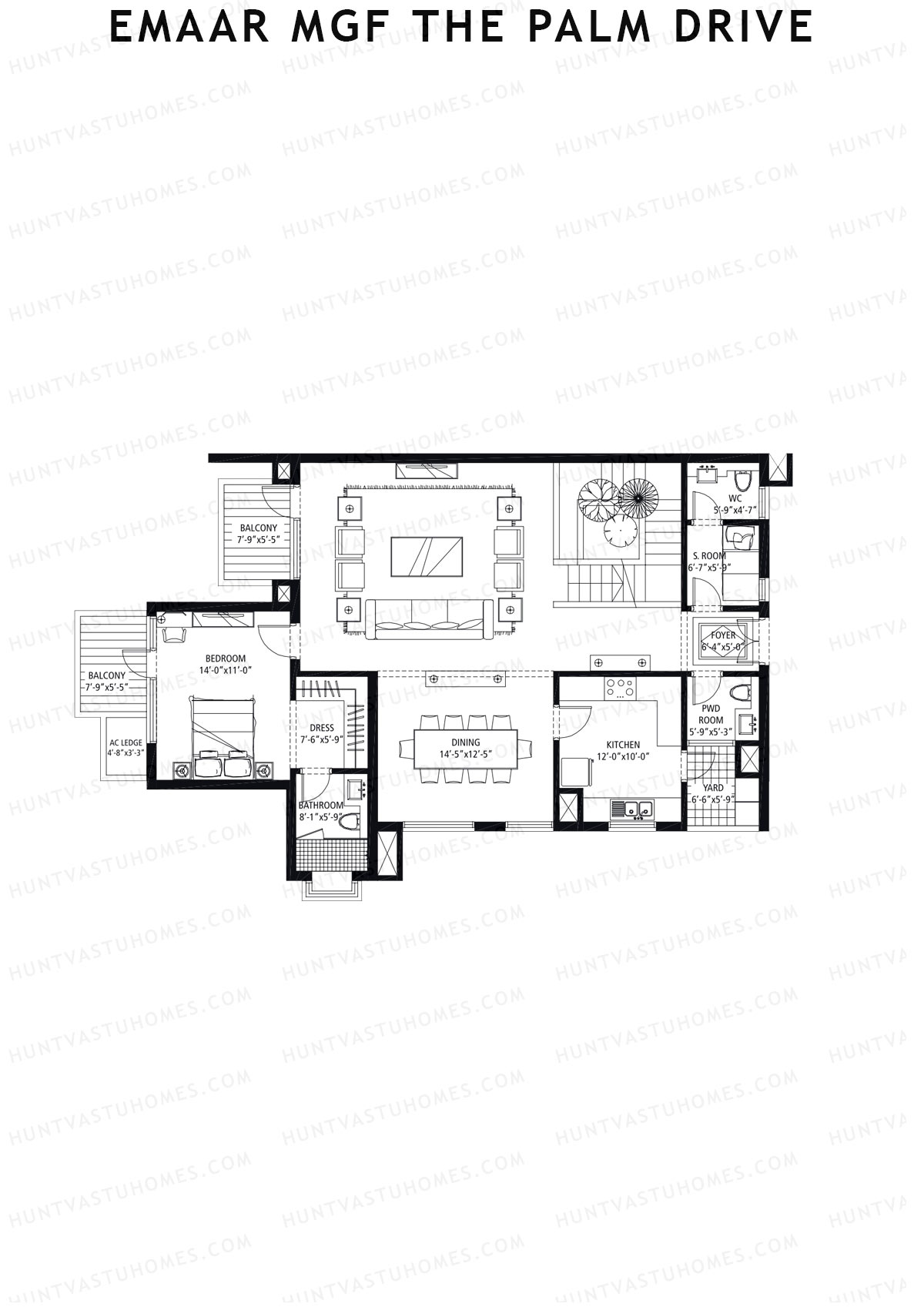 Emaar MGF The Palm Drive Tower L Unit 4 Type (Penthouse) Floor Plan