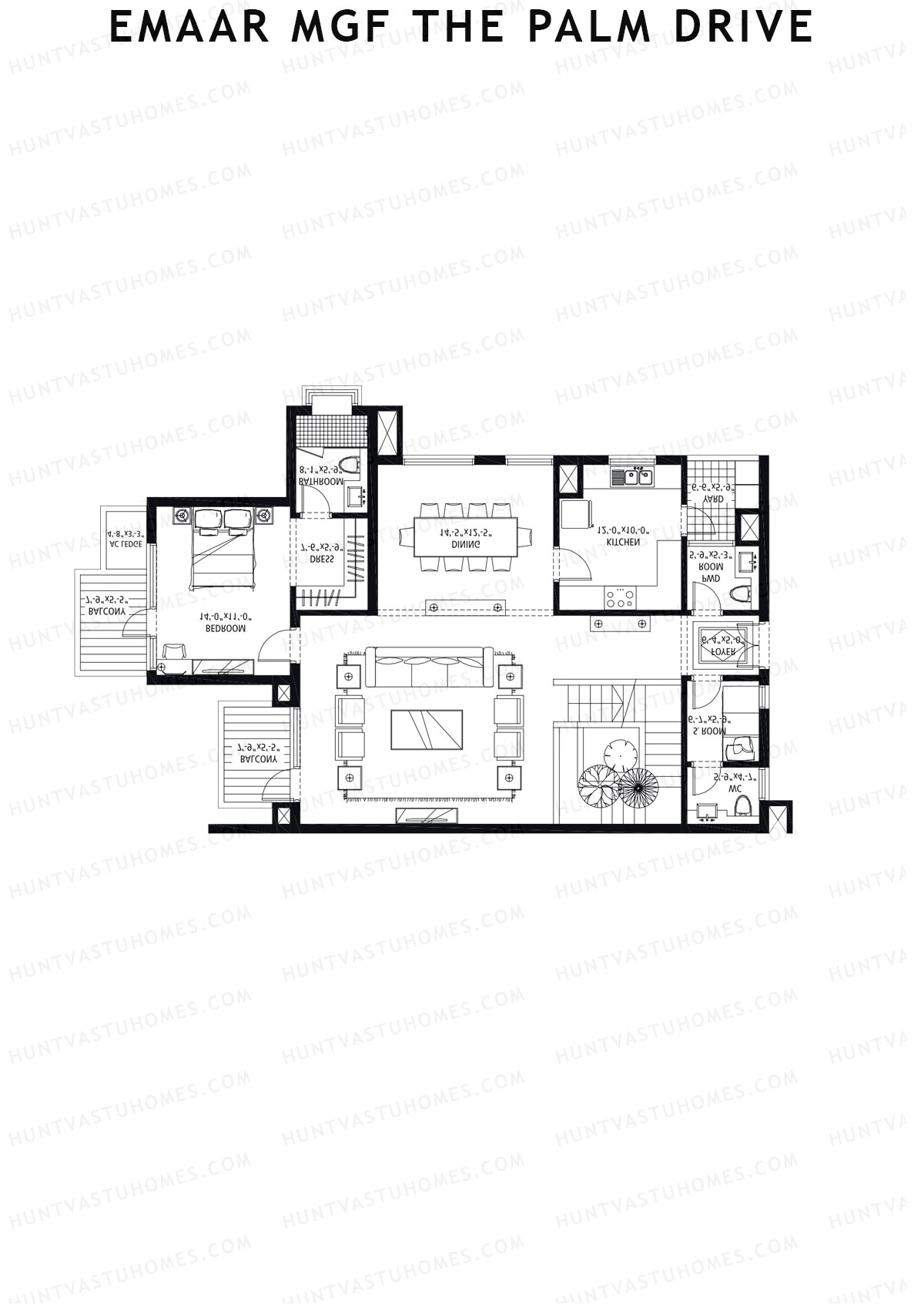 Emaar MGF The Palm Drive Tower L Unit 5 Type (Penthouse) Floor Plan