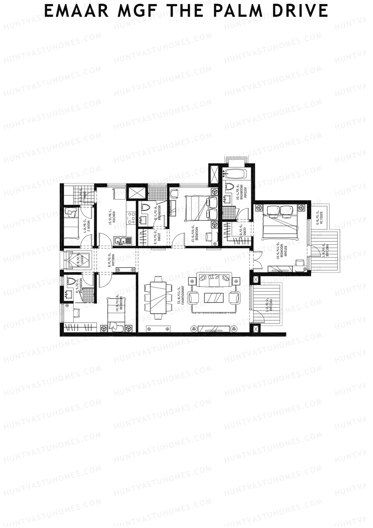 Emaar MGF The Palm Drive Tower M Unit 1 Floor Plan