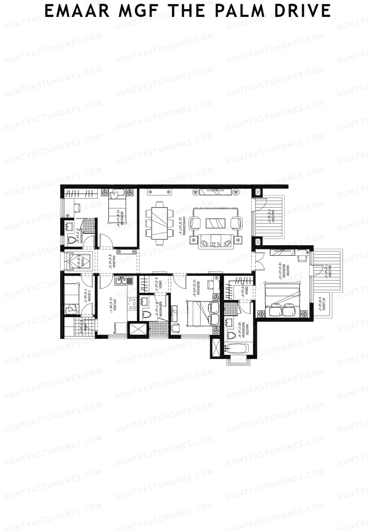 Emaar MGF The Palm Drive Tower M Unit 2 Floor Plan