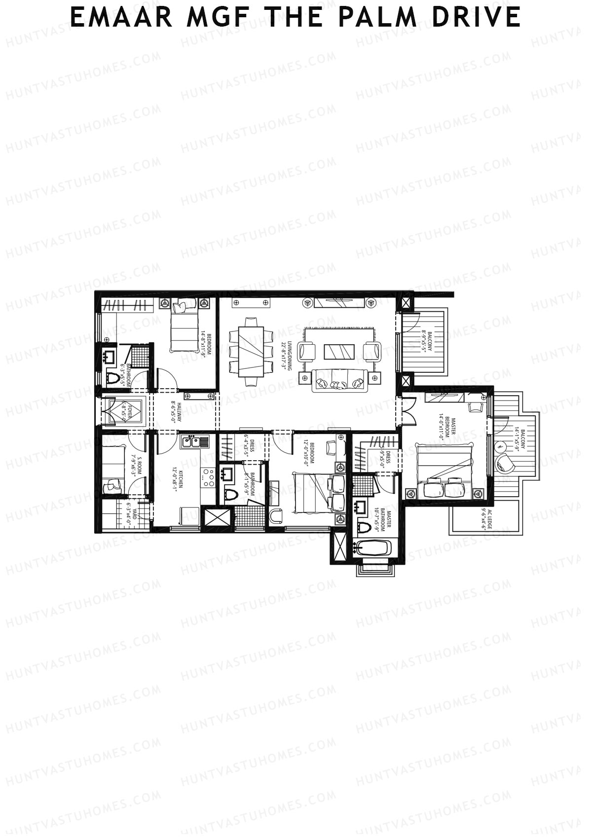 Emaar MGF The Palm Drive Tower M Unit 2 Floor Plan