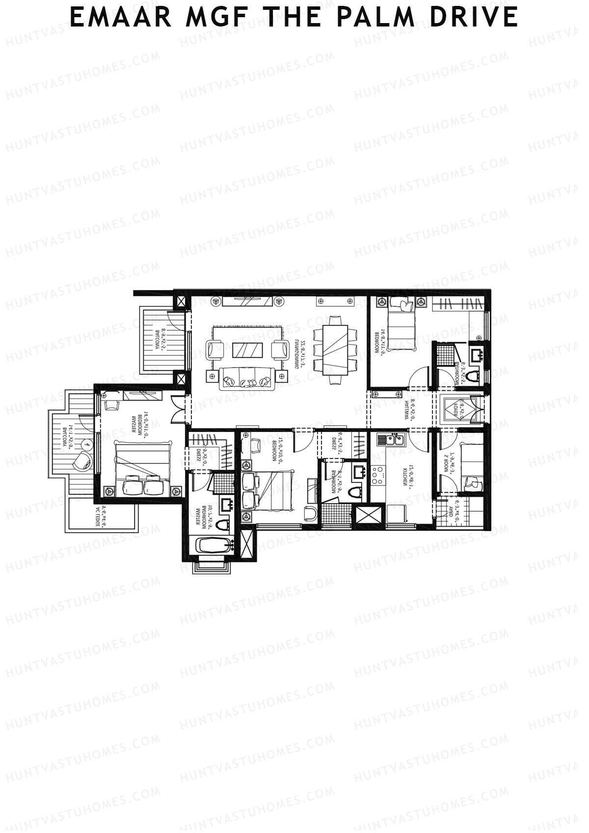 Emaar MGF The Palm Drive Tower M Unit 4 Floor Plan