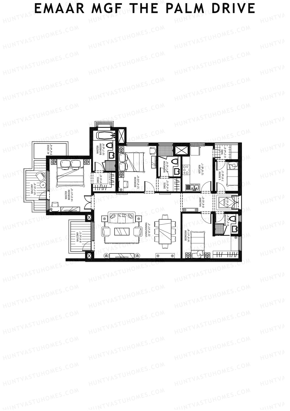Emaar MGF The Palm Drive Tower M Unit 5 Floor Plan