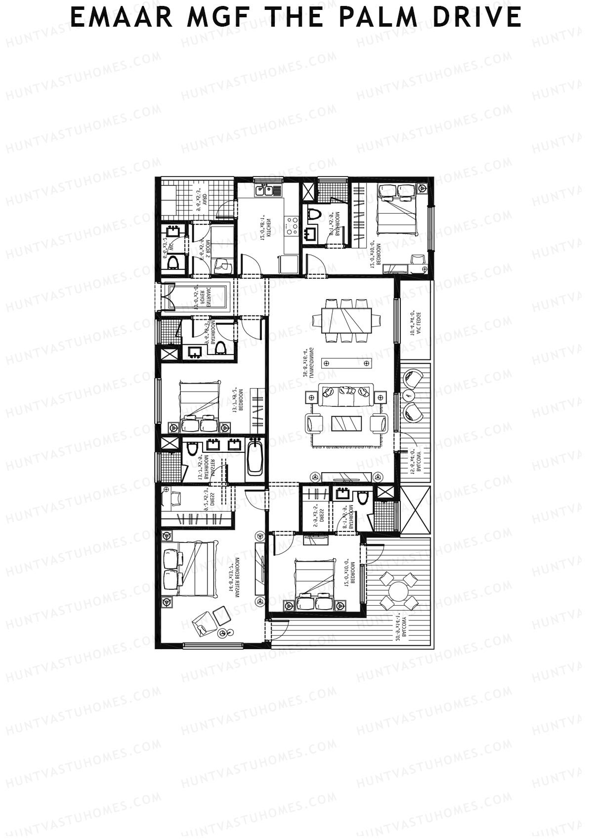Emaar MGF The Palm Drive Tower N Unit 1 Floor Plan