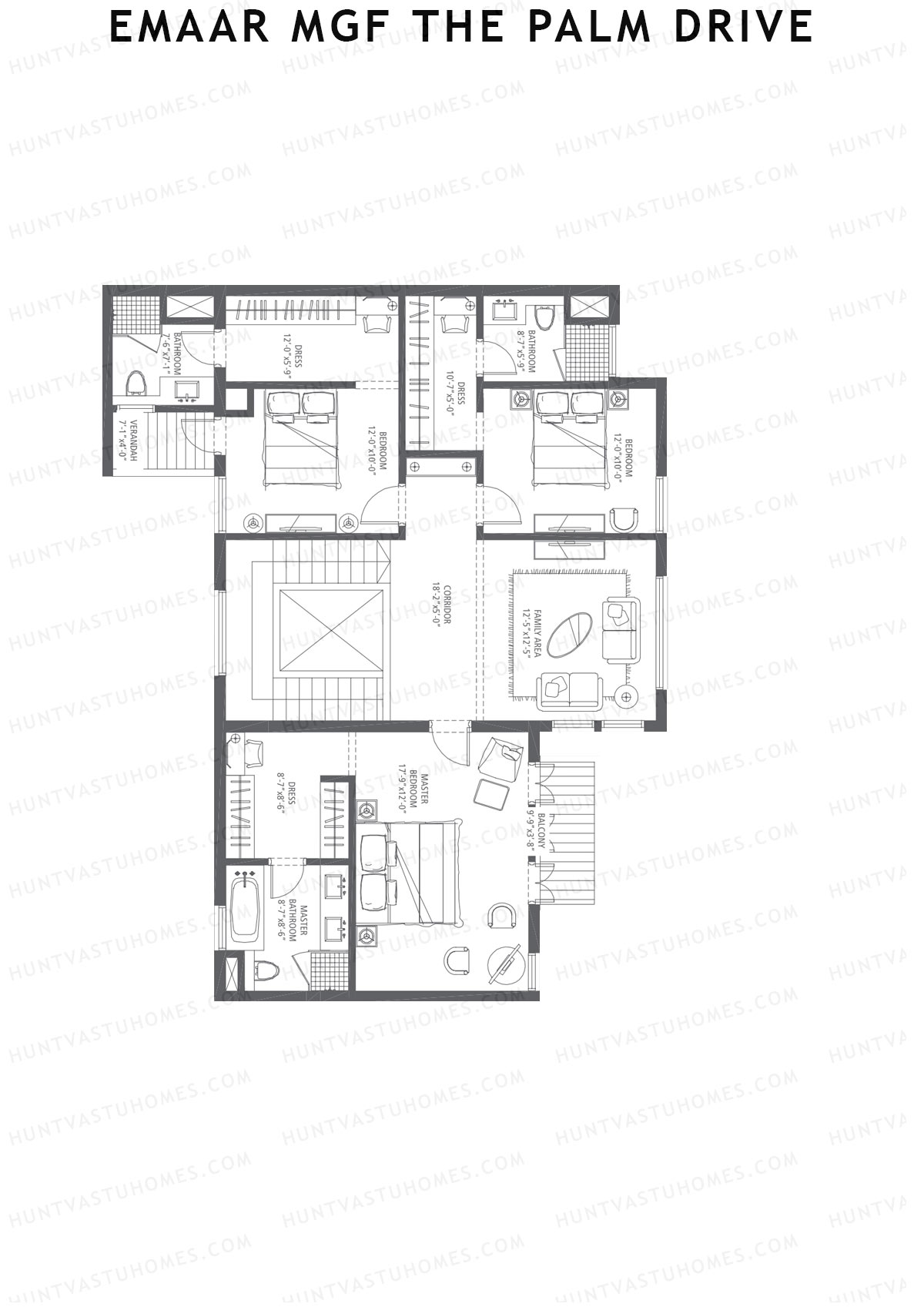 Emaar MGF The Palm Drive Tower N Unit 2 Type (Penthouse) Floor Plan