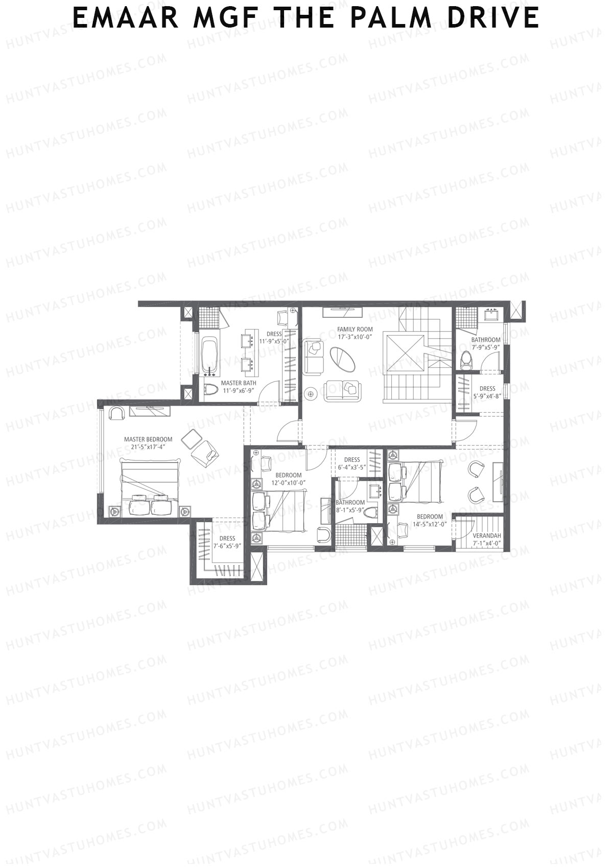 Emaar MGF The Palm Drive Tower N Unit 3 Type (Penthouse) Floor Plan