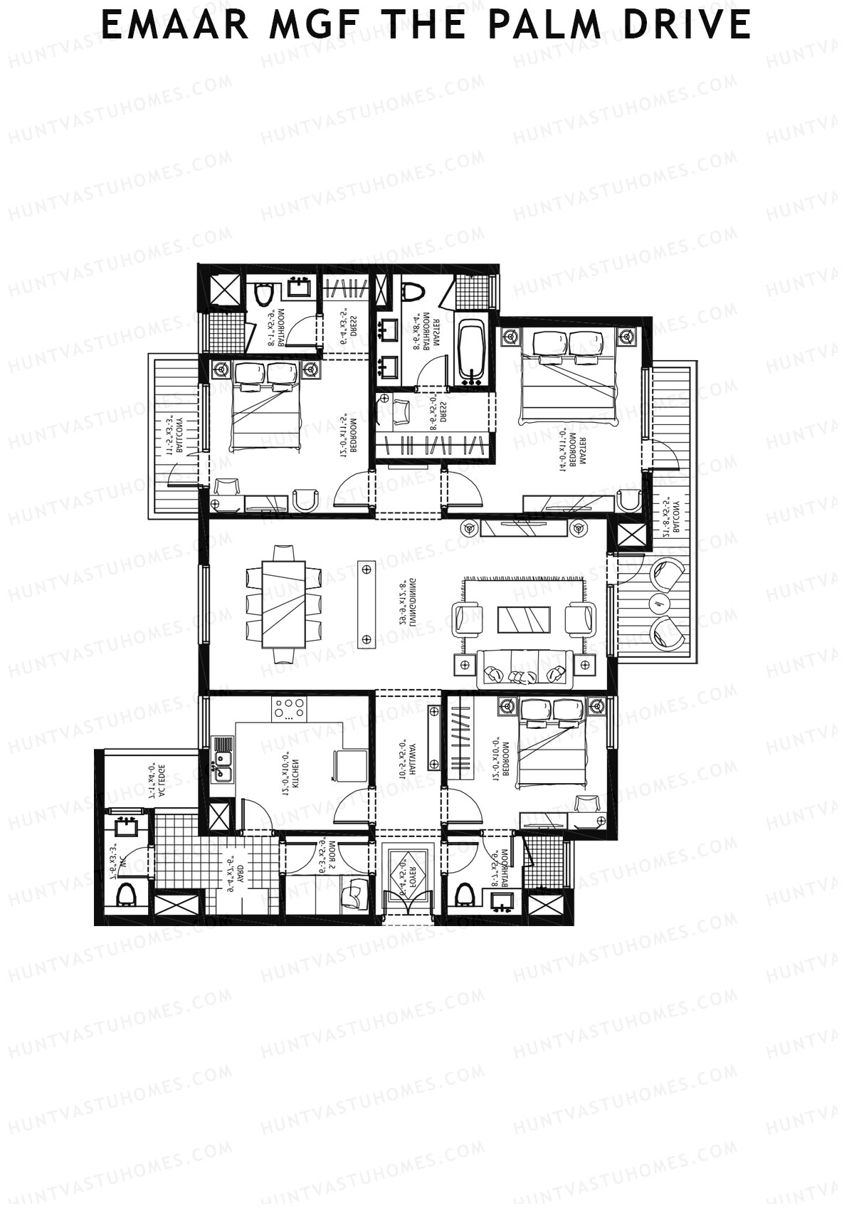 Emaar MGF The Palm Drive Tower N Unit 5 Floor Plan