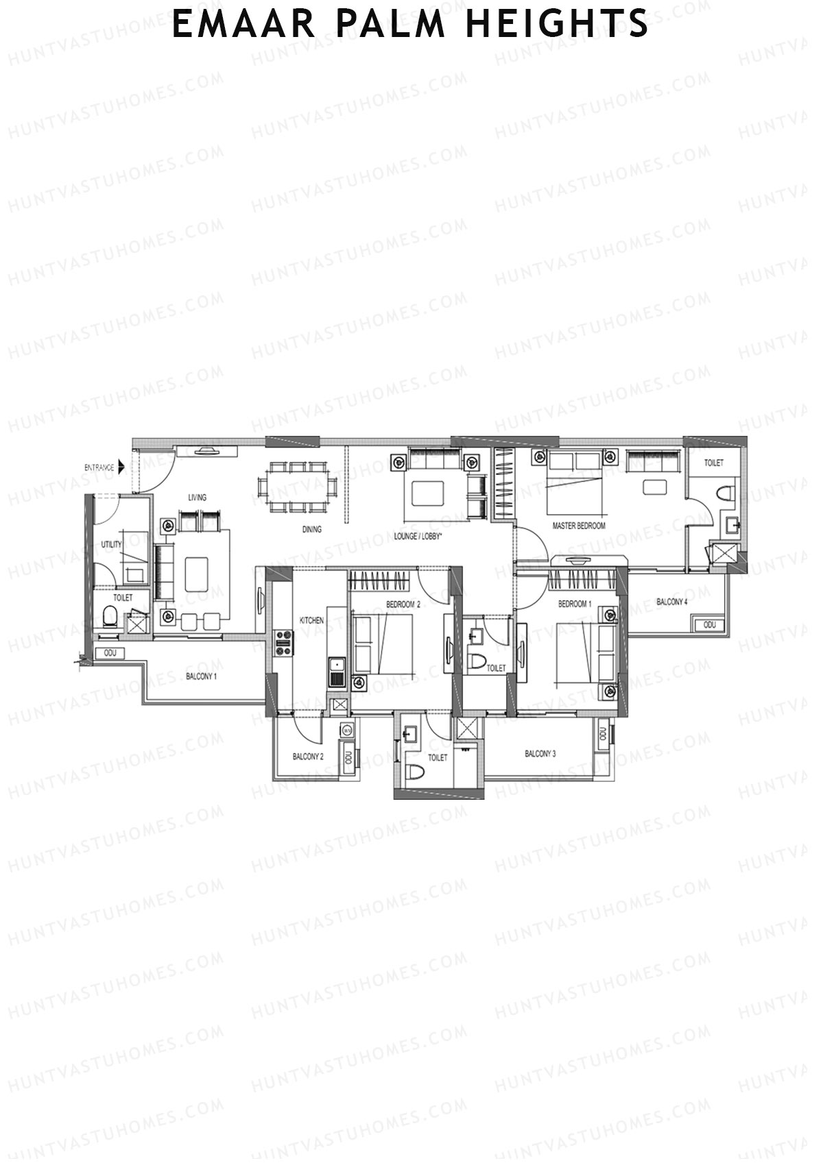 Emaar Palm Heights Tower C Unit 2 Floor Plan