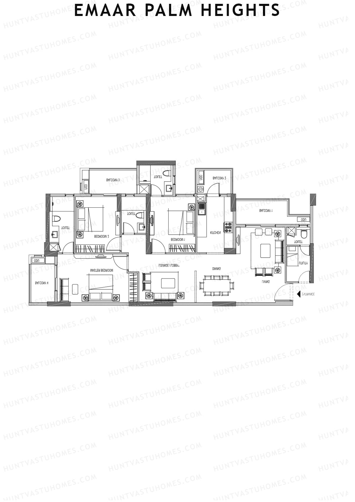 Emaar Palm Heights Tower C Unit 4 Floor Plan