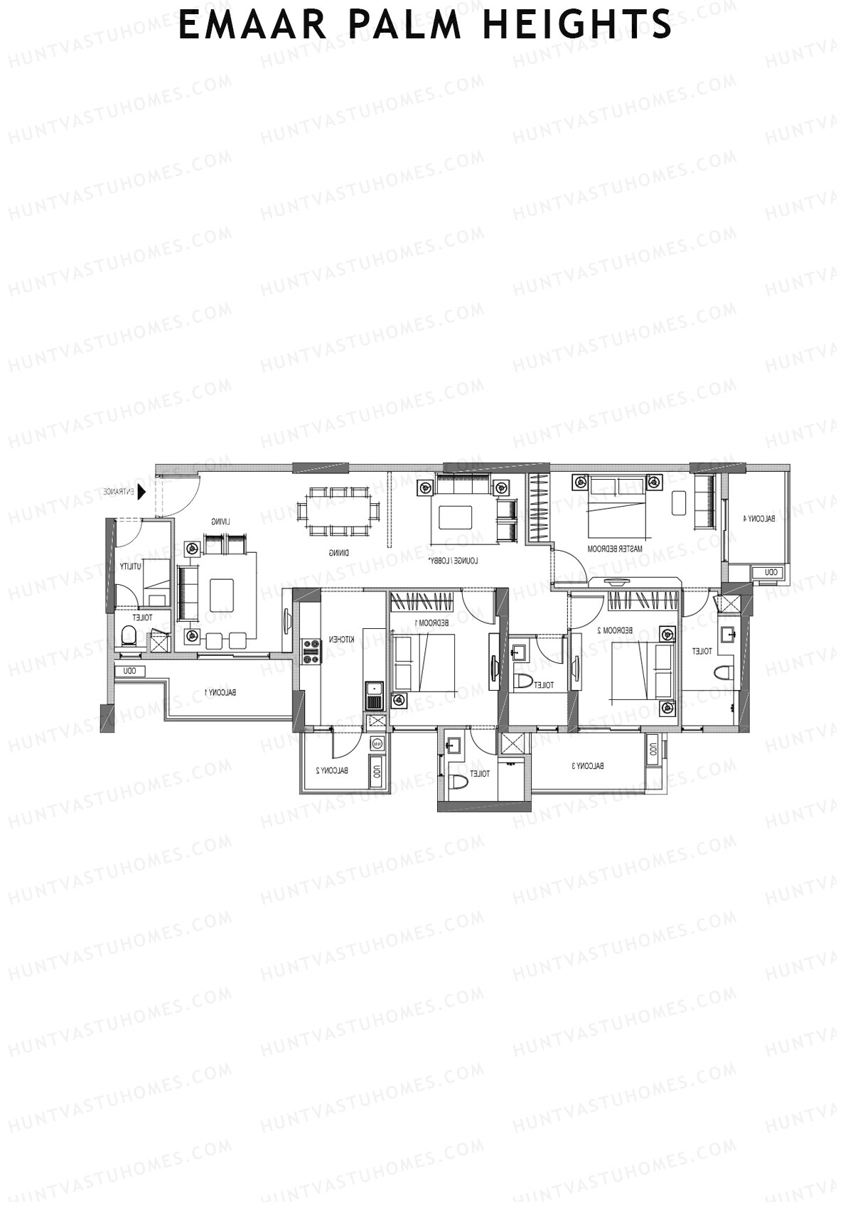 Emaar Palm Heights Tower D Unit 2 Floor Plan