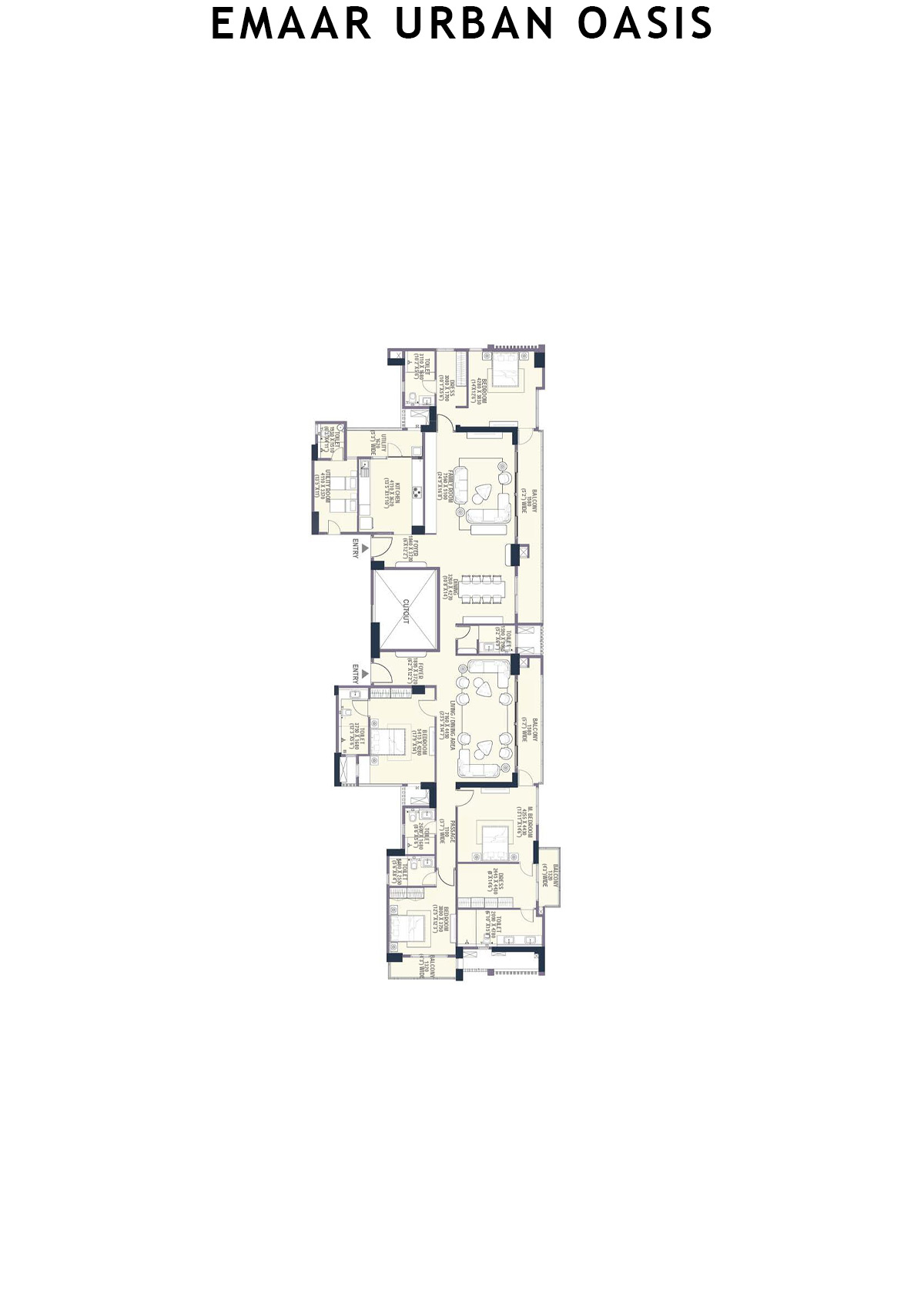 Emaar Urban Oasis Tower 1 Unit A Floor Plan