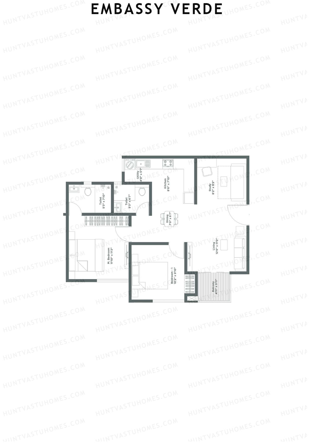 Embassy Verde Kalmia Block A Unit 11 Floor Plan