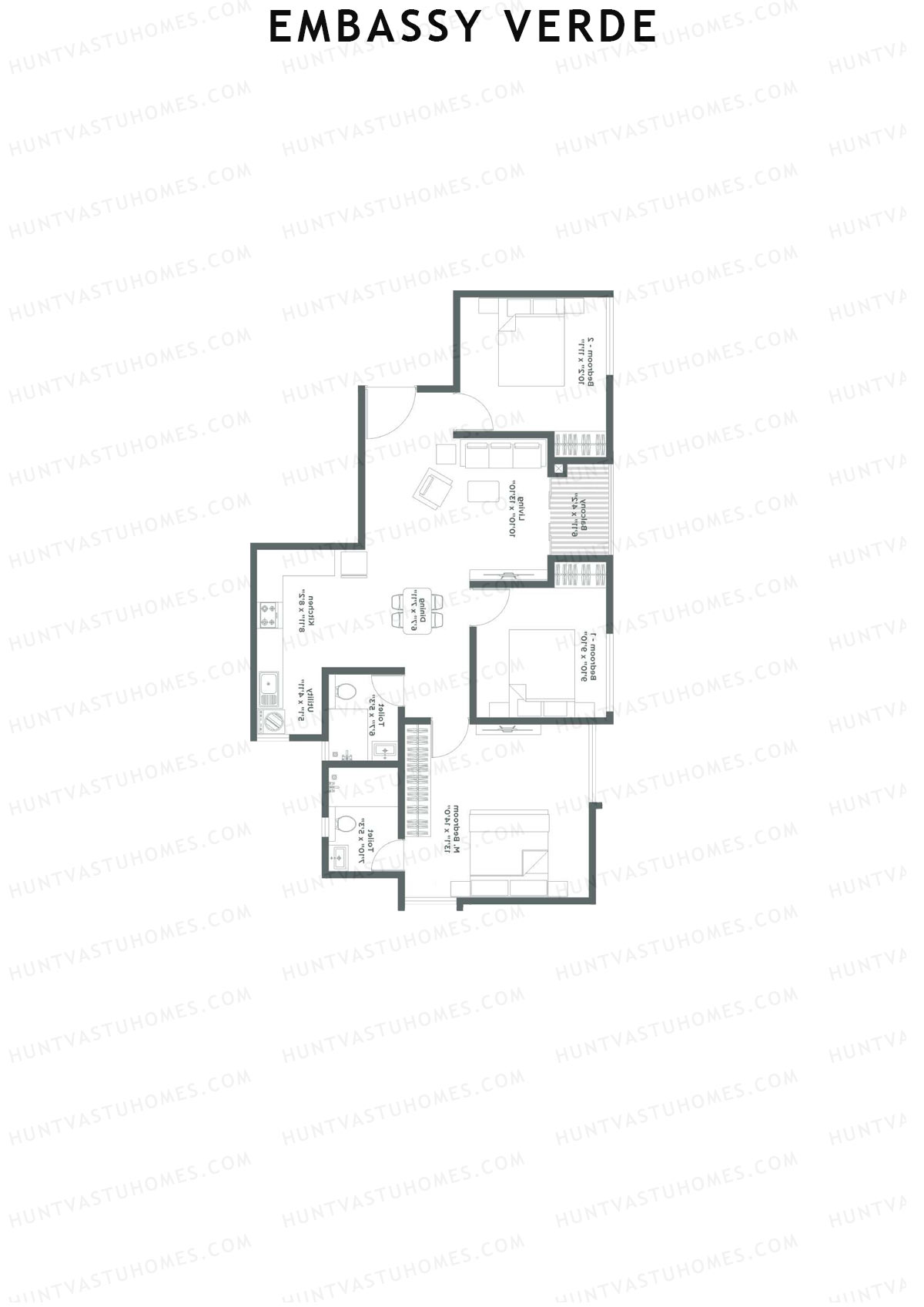 Embassy Verde Marigold Block B Unit 1 Floor Plan