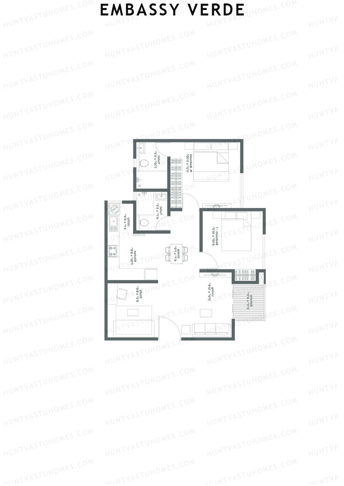 Embassy Verde Marigold Block B Unit 2 Floor Plan