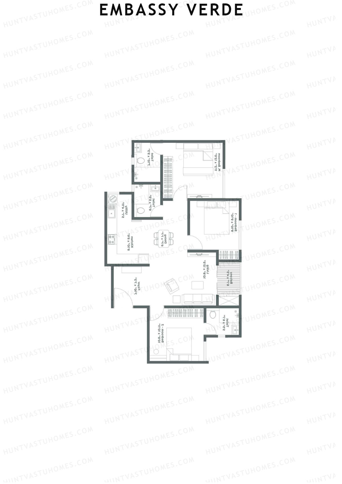 Embassy Verde Marigold Block B Unit 4 Floor Plan