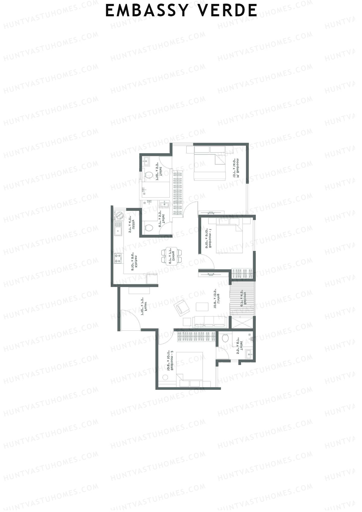 Embassy Verde Marigold Block B Unit 4 Floor Plan