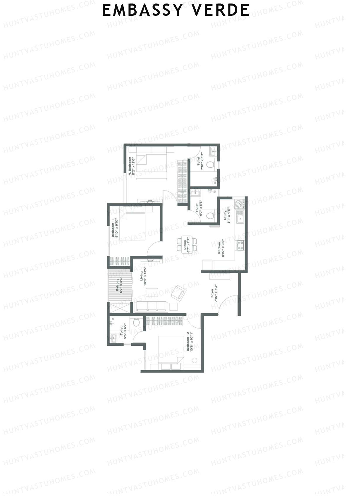 Embassy Verde Marigold Block B Unit 5 Floor Plan