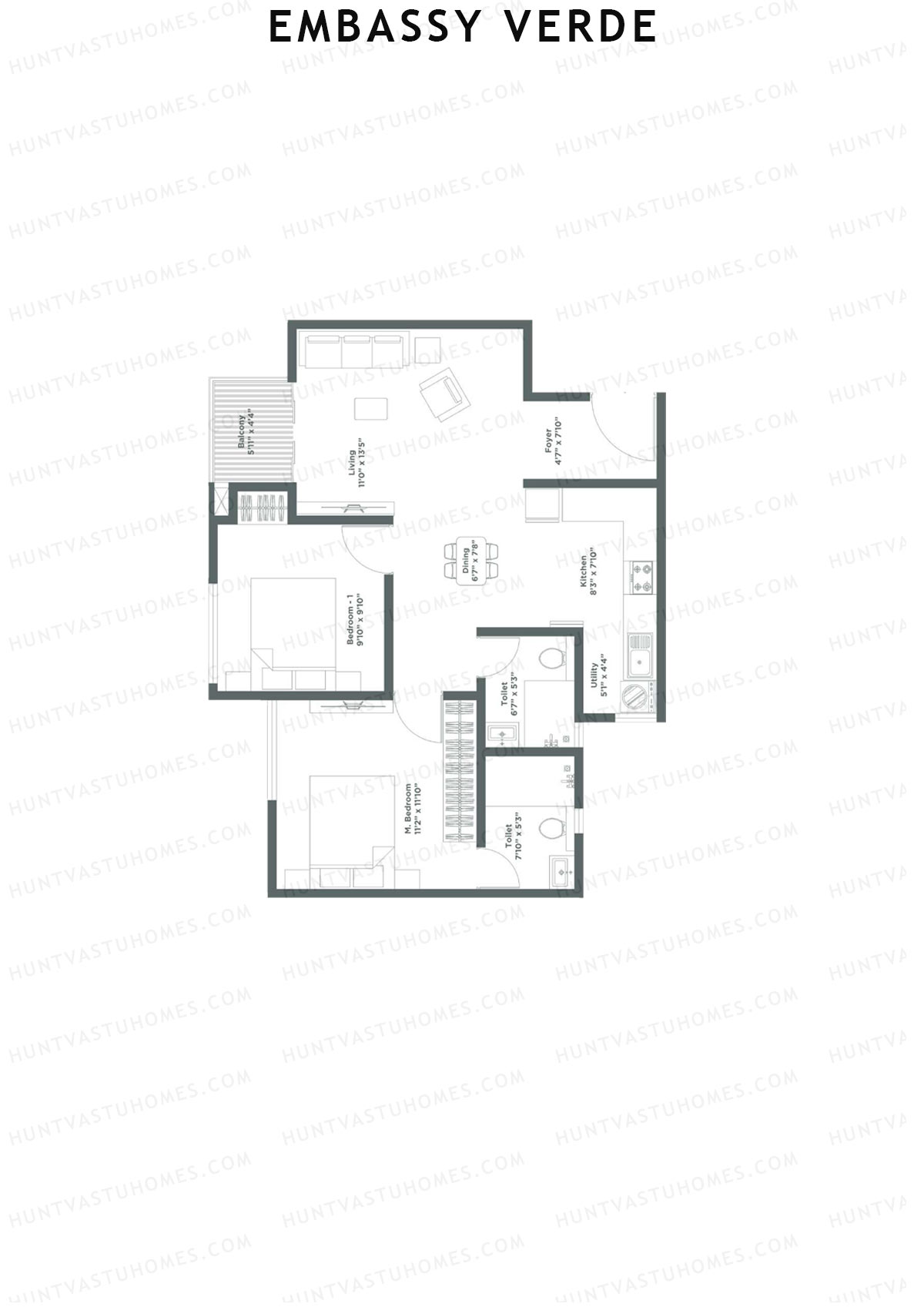 Embassy Verde Marigold Block B Unit 6 Floor Plan