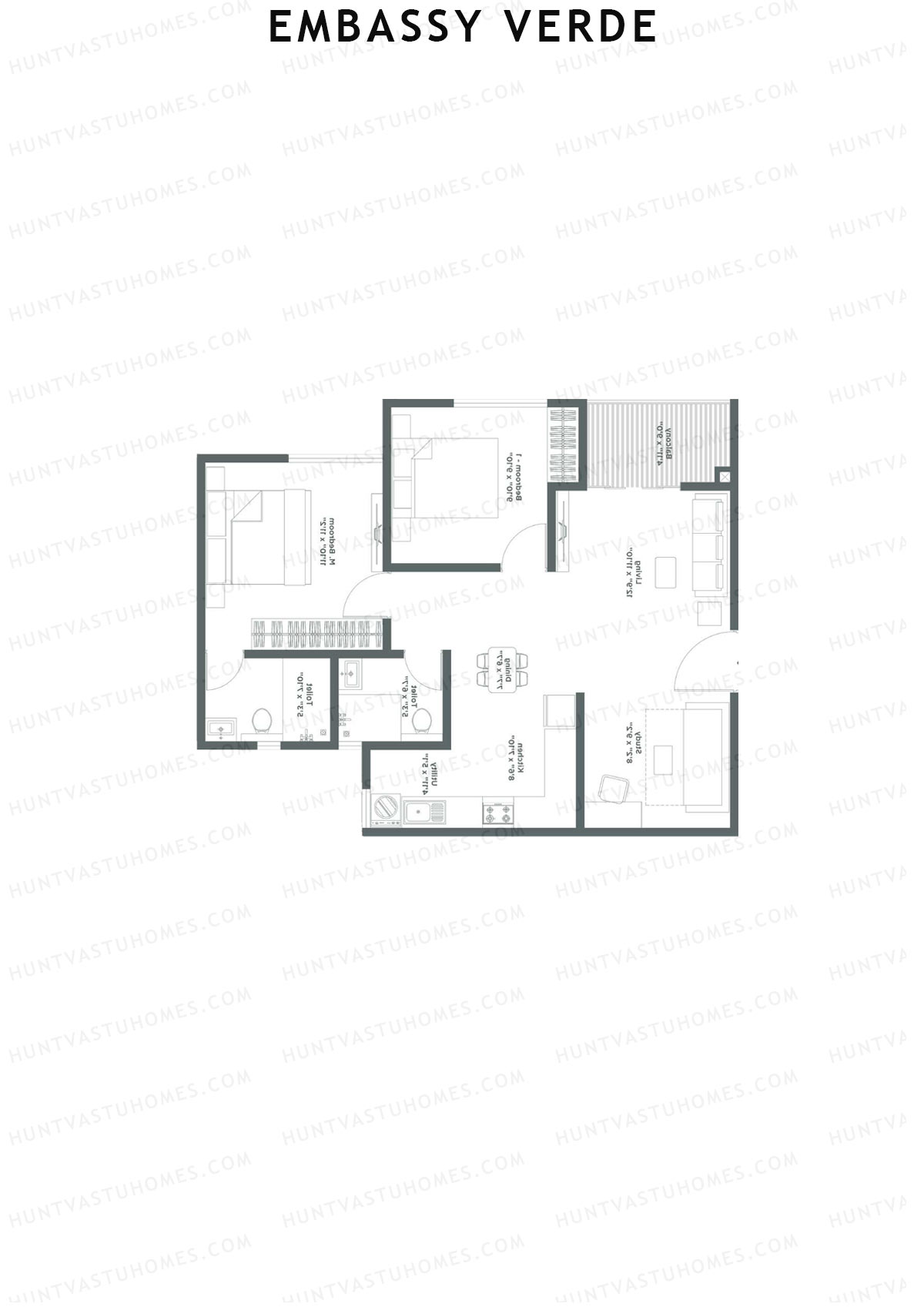 Embassy Verde Marigold Block B Unit 9 Floor Plan