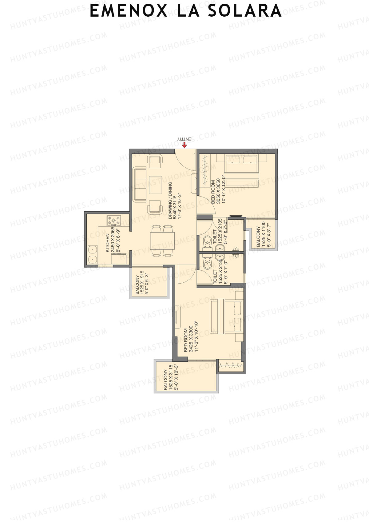 Emenox La Solara Block B Unit 2 Floor Plan