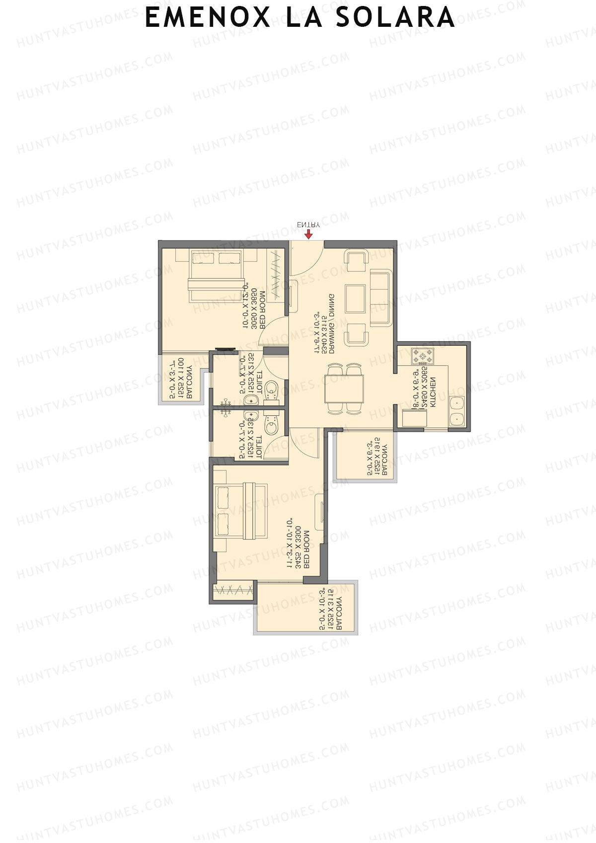 Emenox La Solara Block B Unit 3 Floor Plan