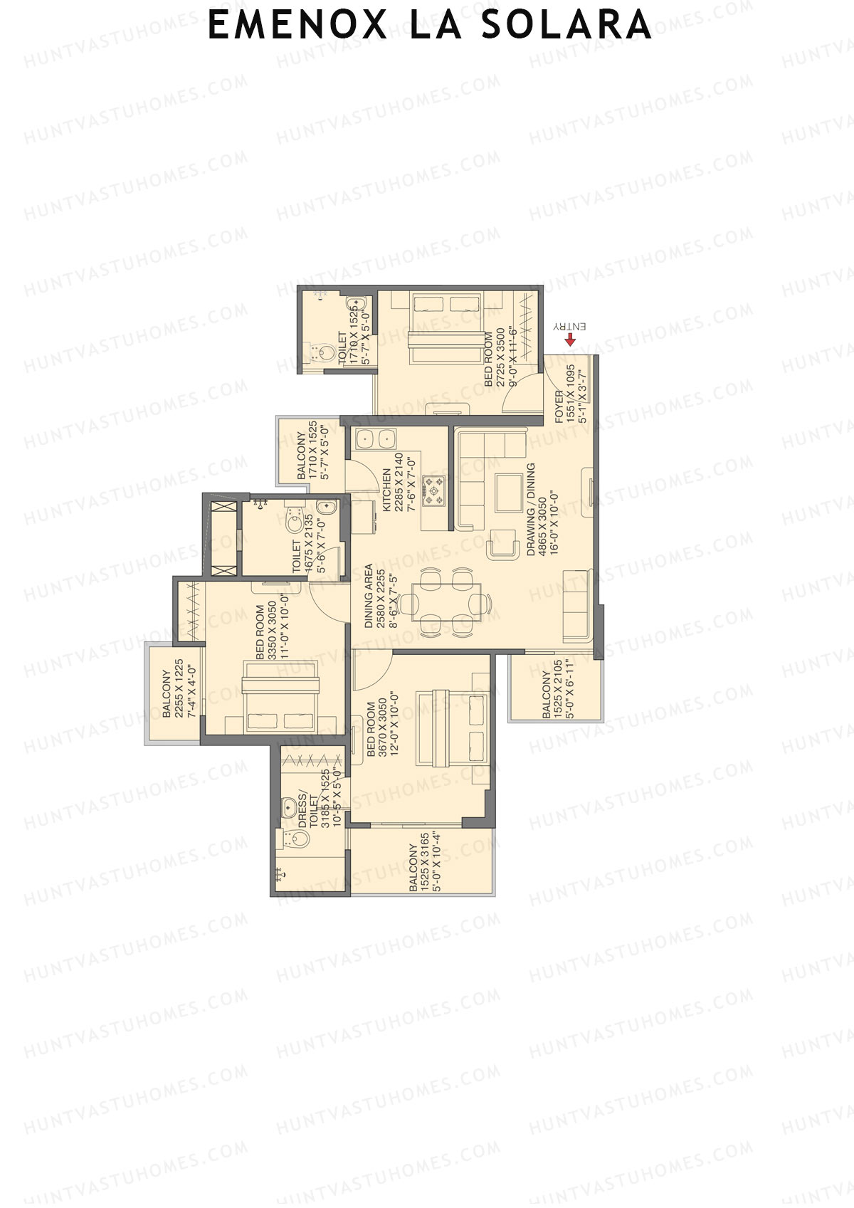 Emenox La Solara Block B Unit 4 Floor Plan