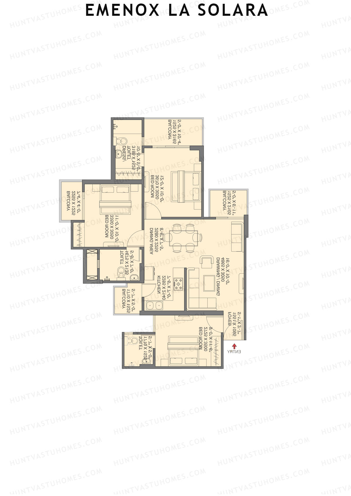 Emenox La Solara Block B Unit 5 Floor Plan
