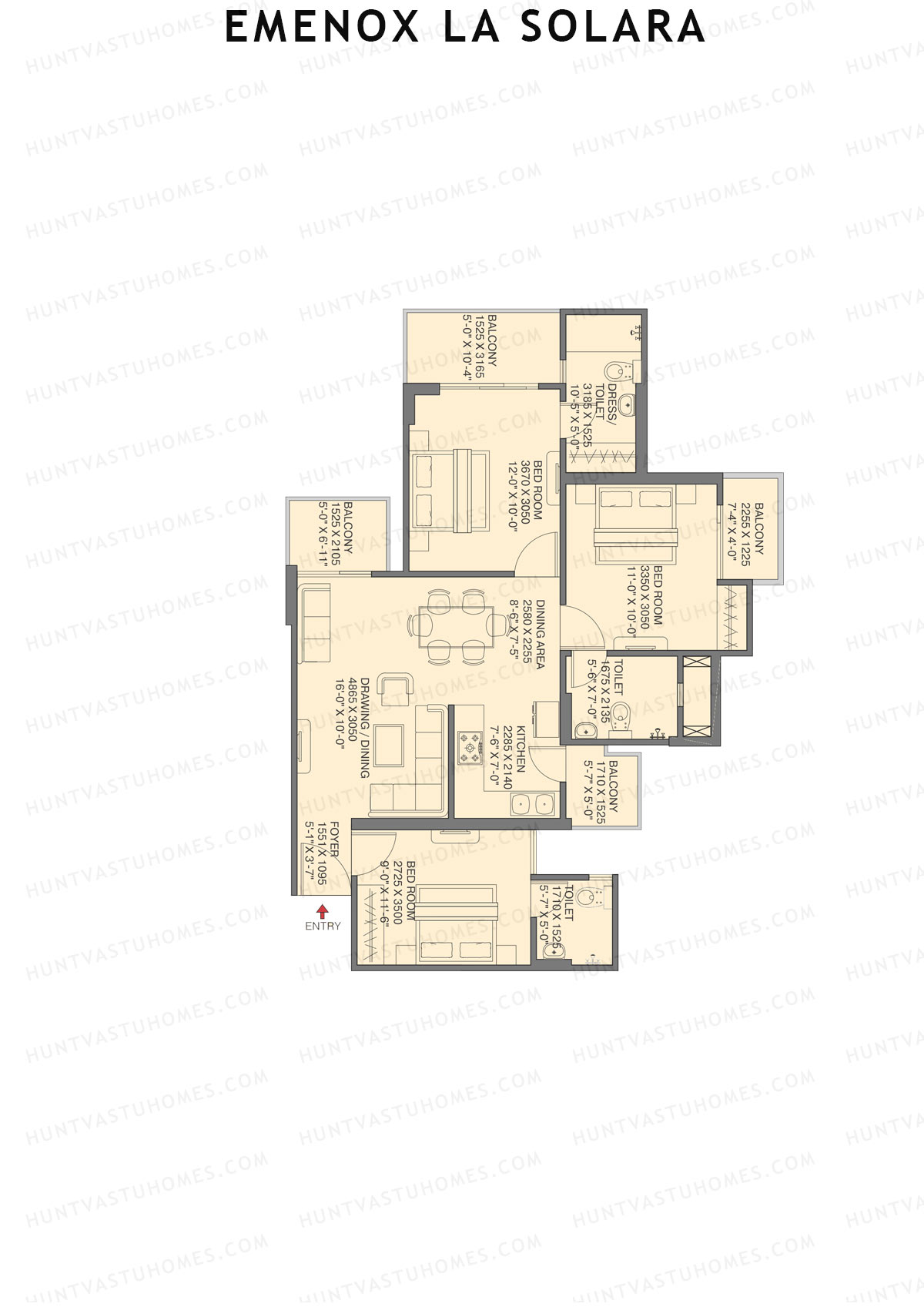 Emenox La Solara Block B Unit 8 Floor Plan