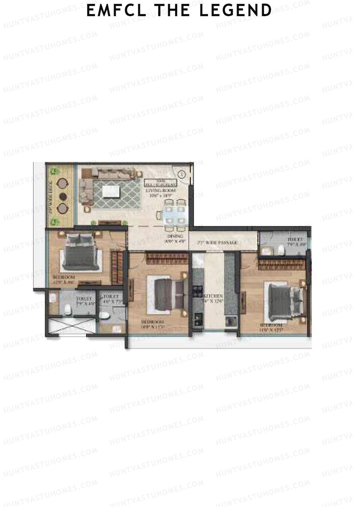 EMFCL The Legend Wing A Unit 1 Floor Plan