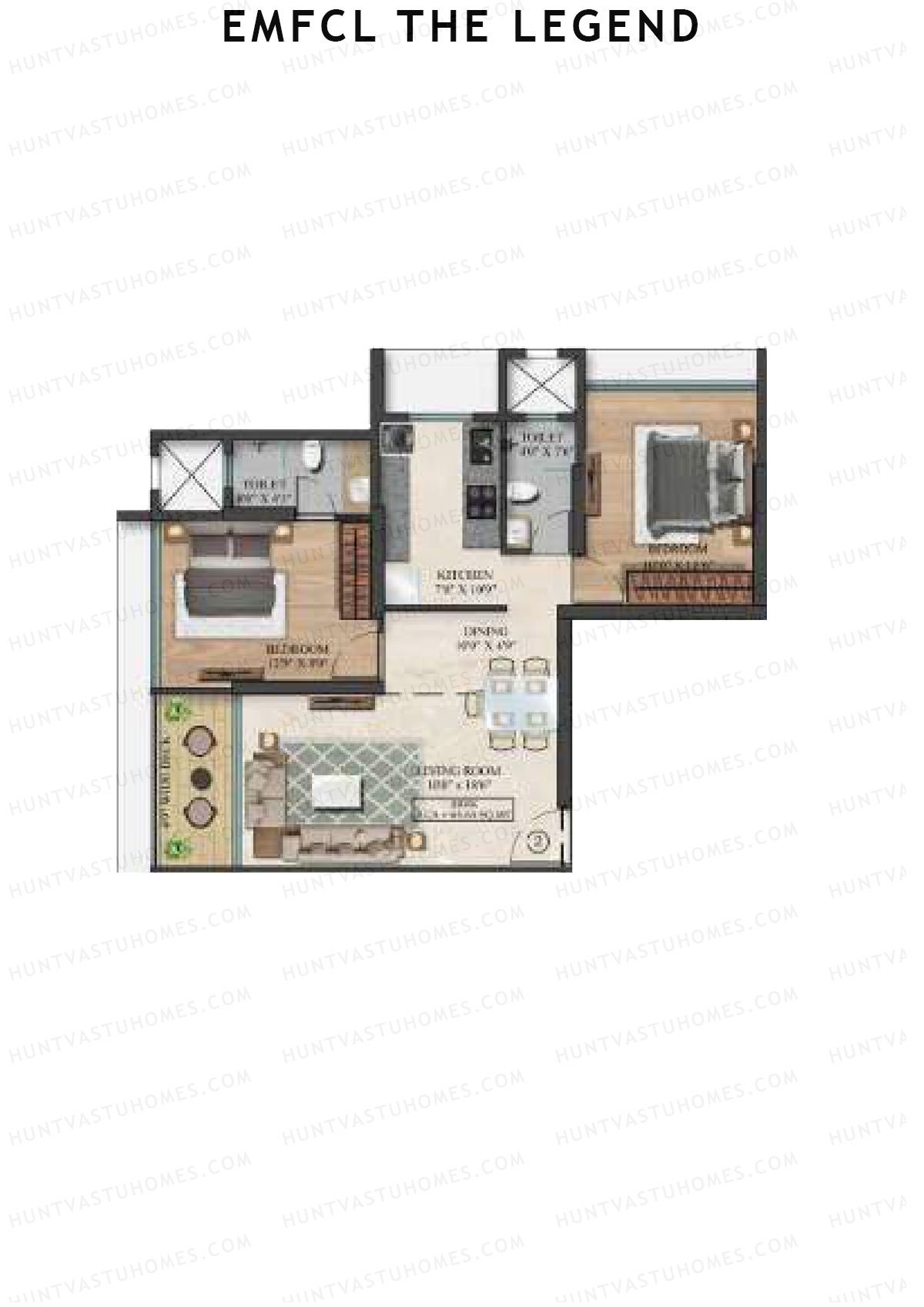 EMFCL The Legend Wing A Unit 2 Floor Plan
