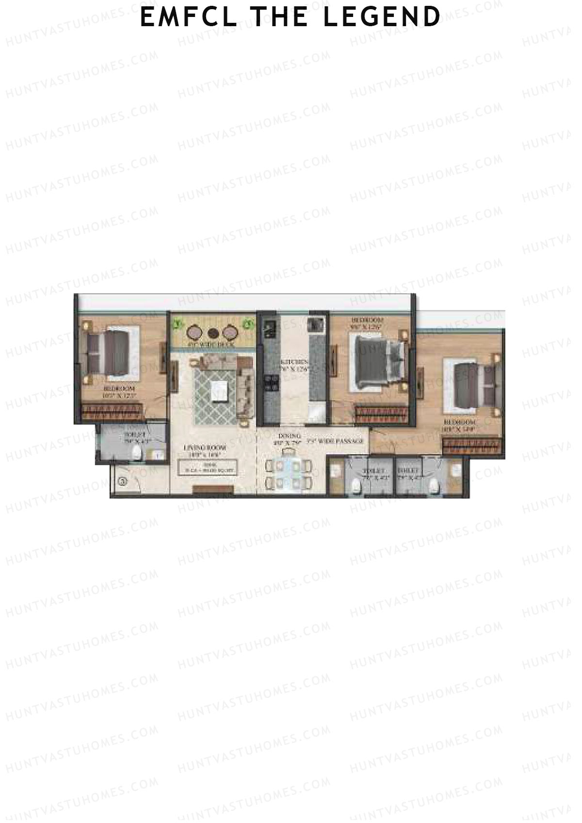 EMFCL The Legend Wing A Unit 3 Floor Plan
