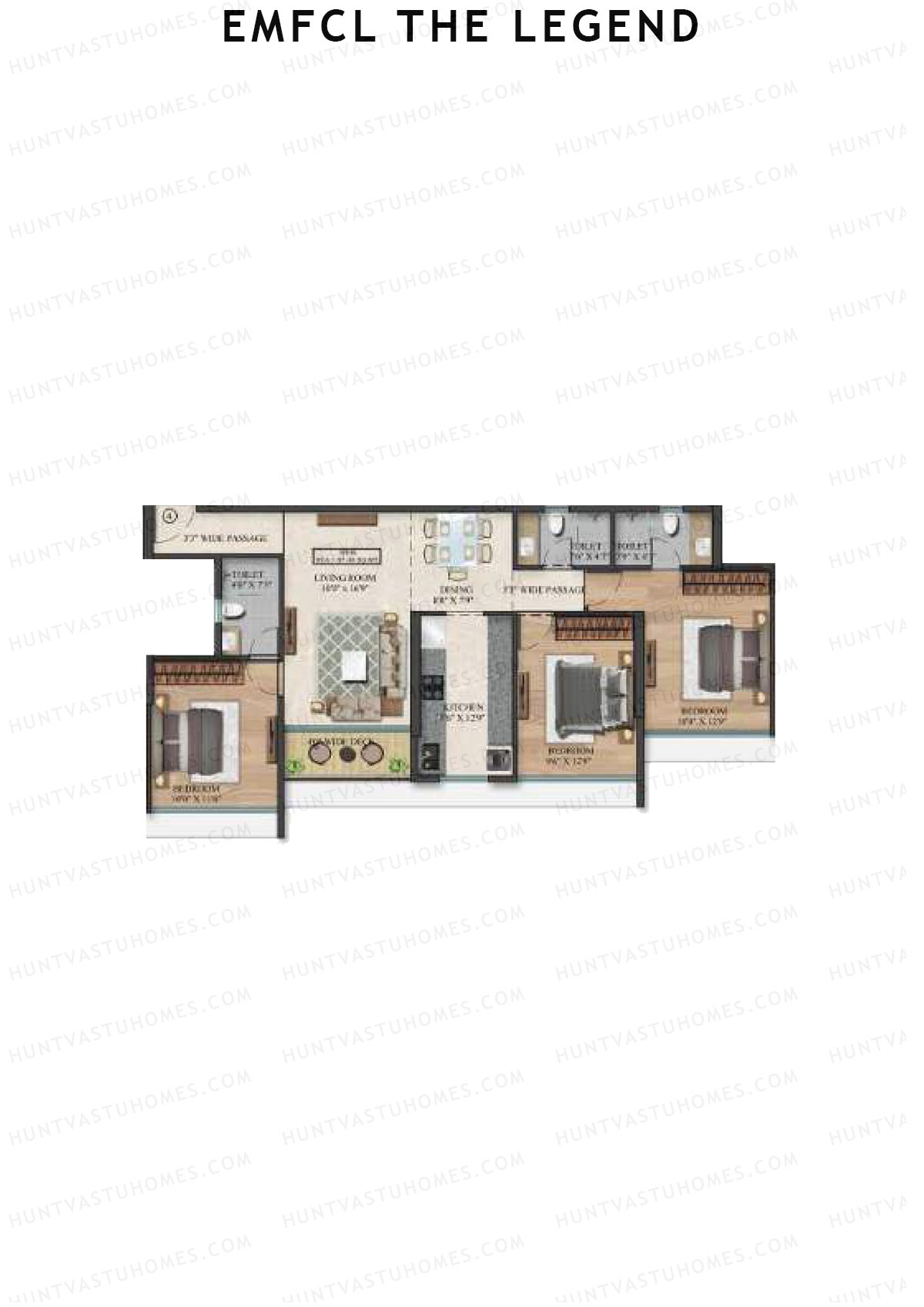 EMFCL The Legend Wing A Unit 4 Floor Plan