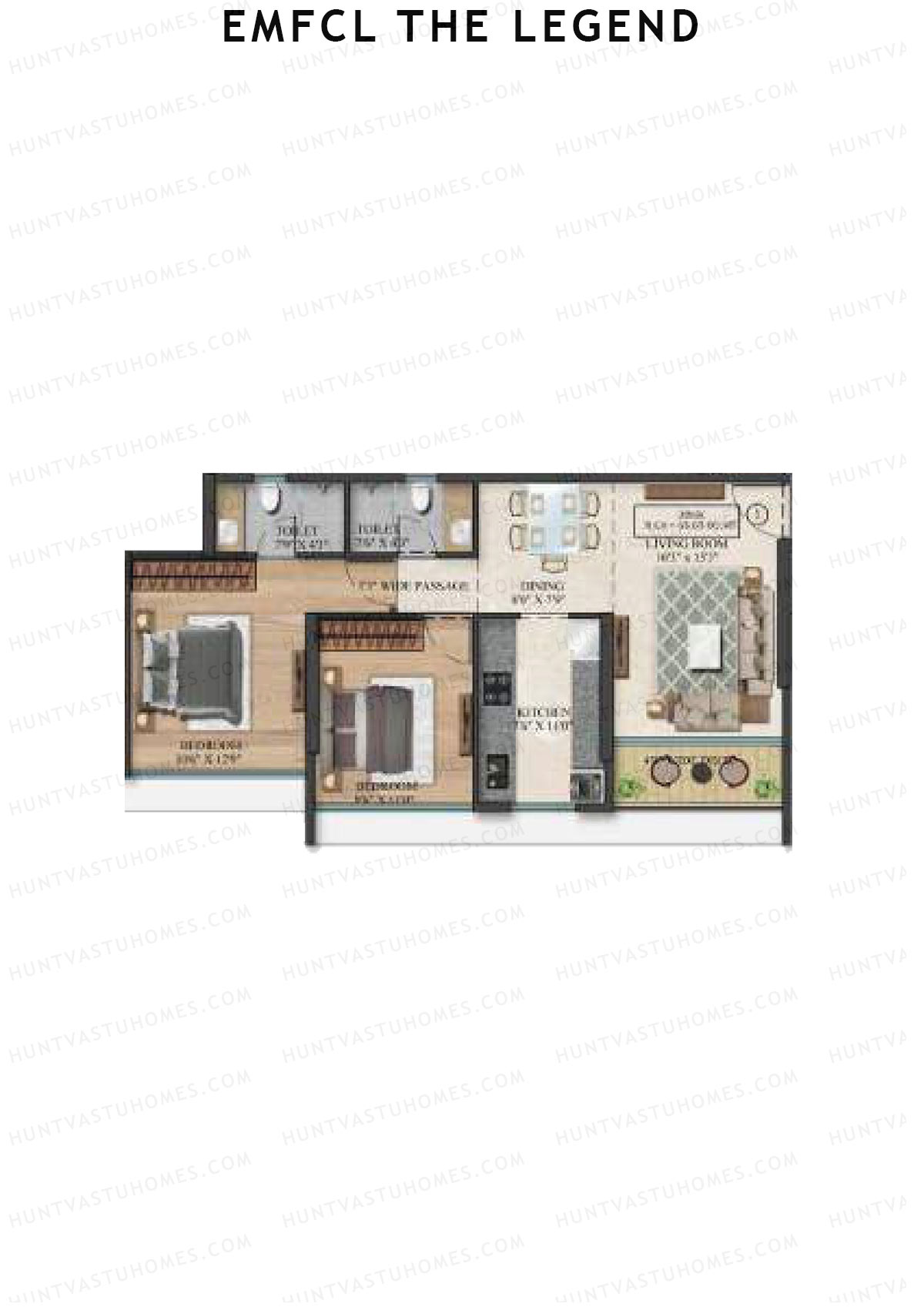 EMFCL The Legend Wing B Unit 1 Floor Plan