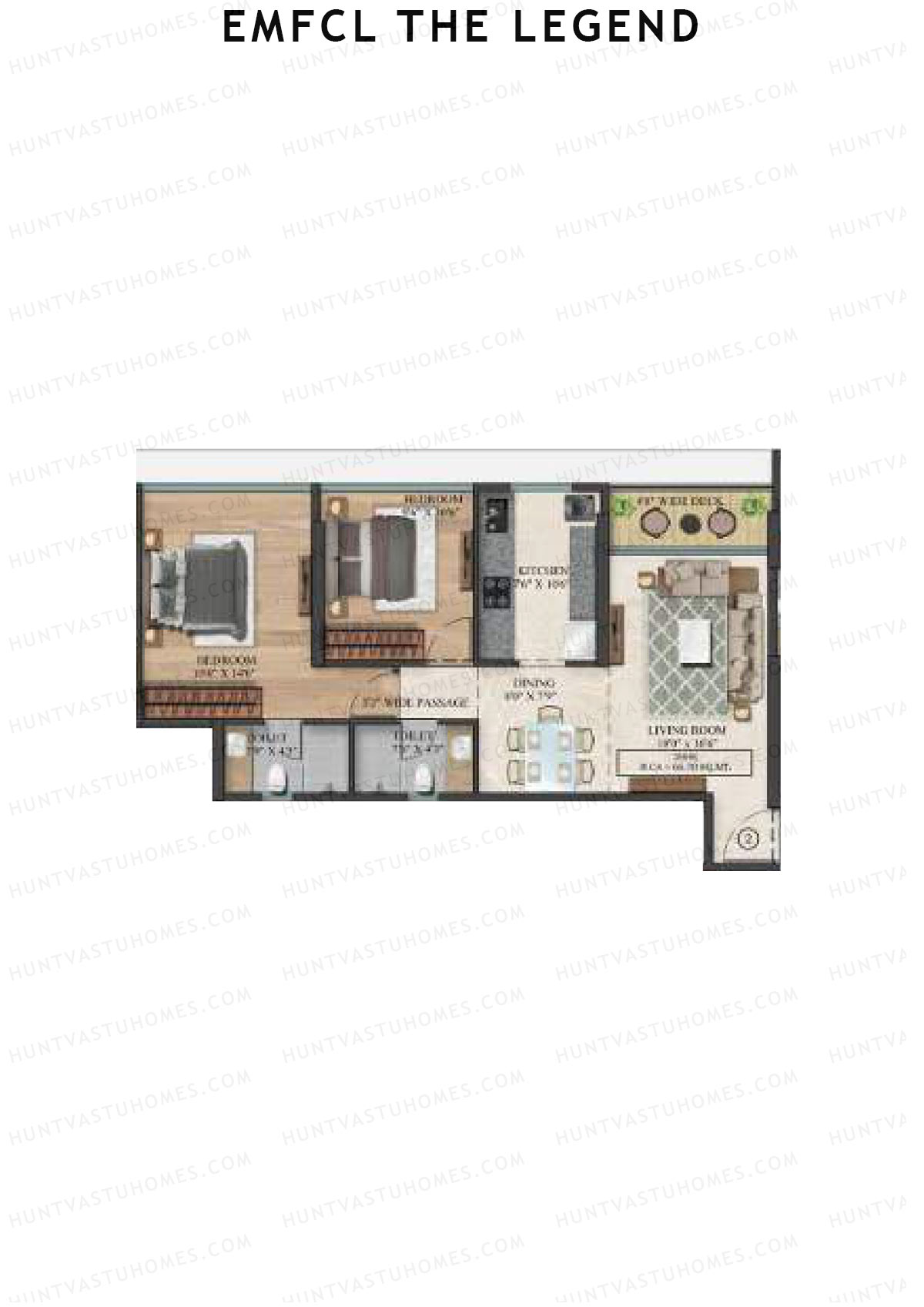 EMFCL The Legend Wing B Unit 2 Floor Plan