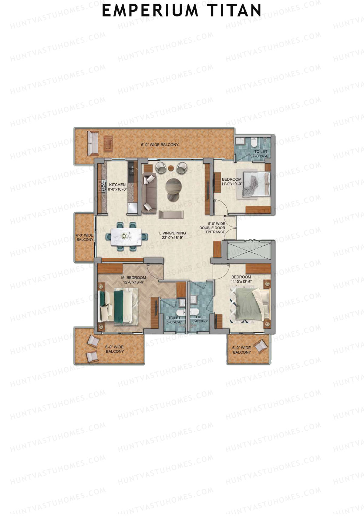 Emperium Titan Tower A Unit 1 Floor Plan