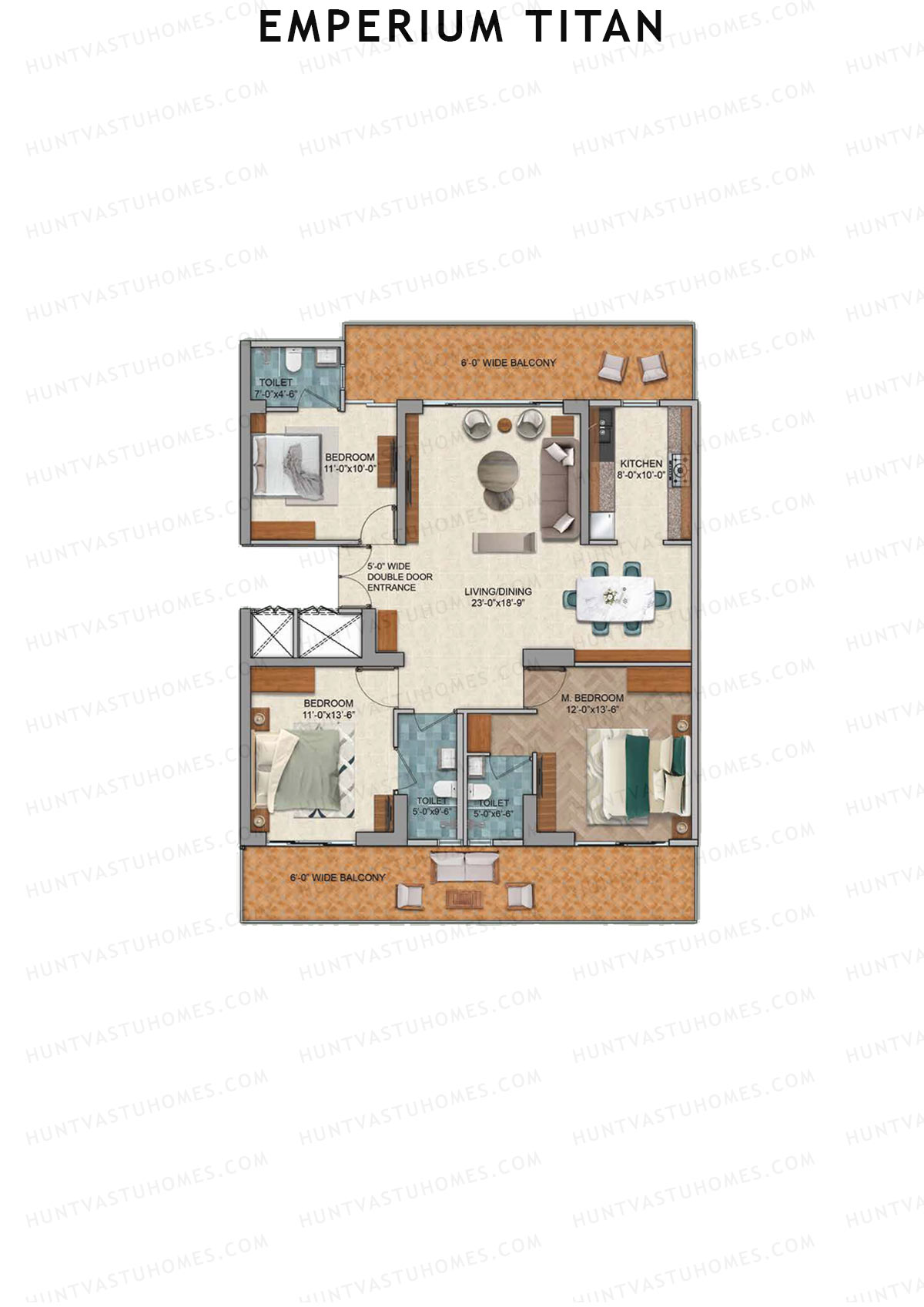 Emperium Titan Tower A Unit 2 Floor Plan