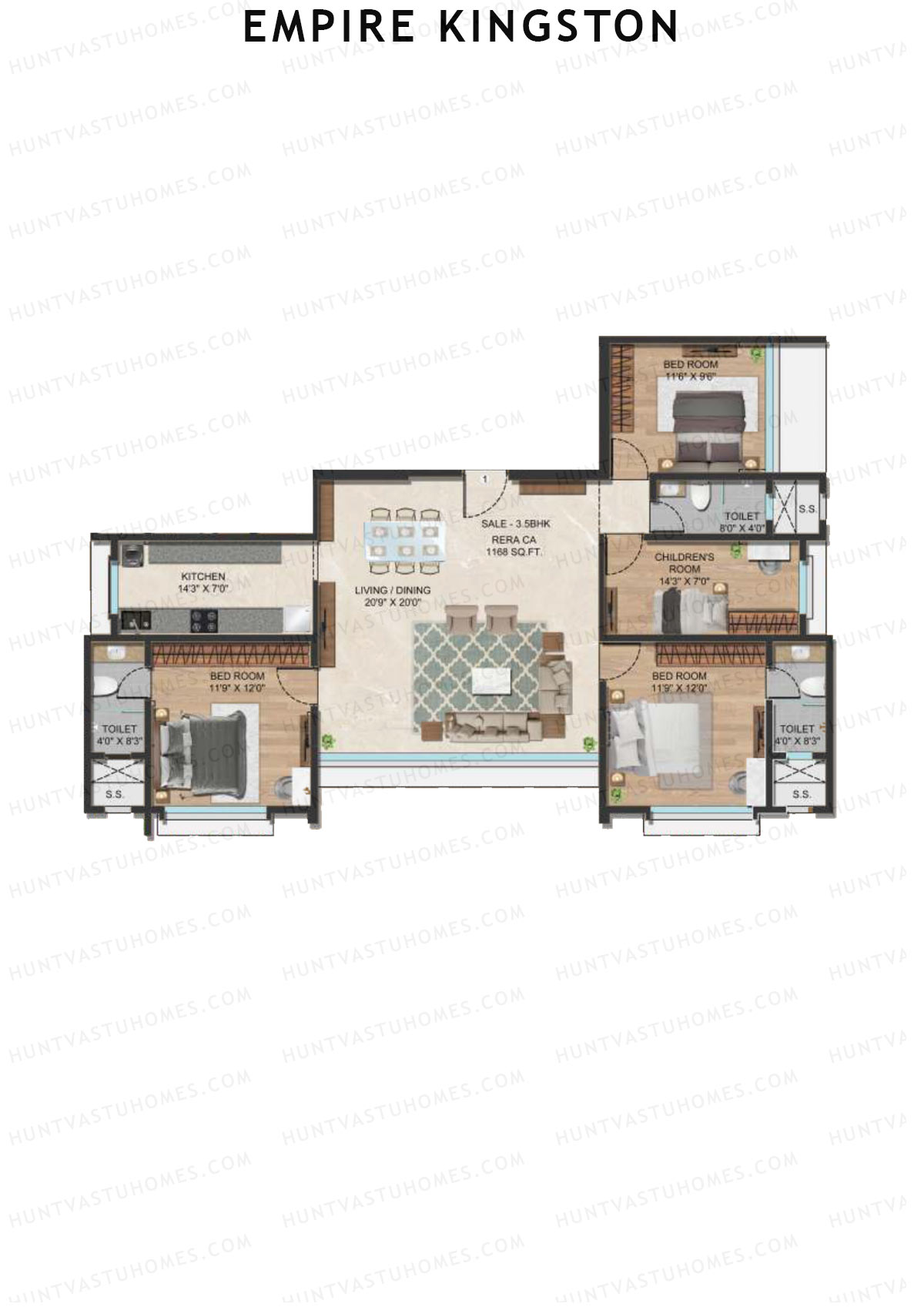Empire Kingston Tower 1 Unit 1 Floor Plan