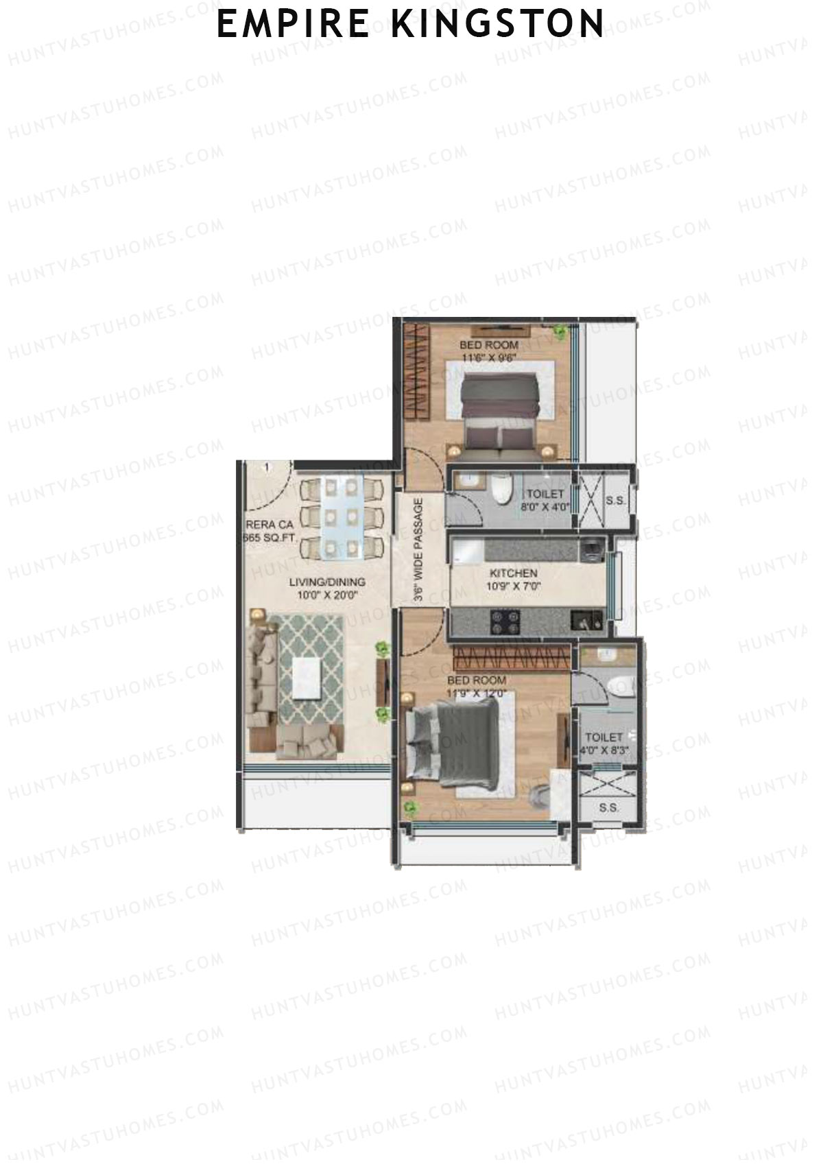 Empire Kingston Tower 1 Unit 1 Floor Plan
